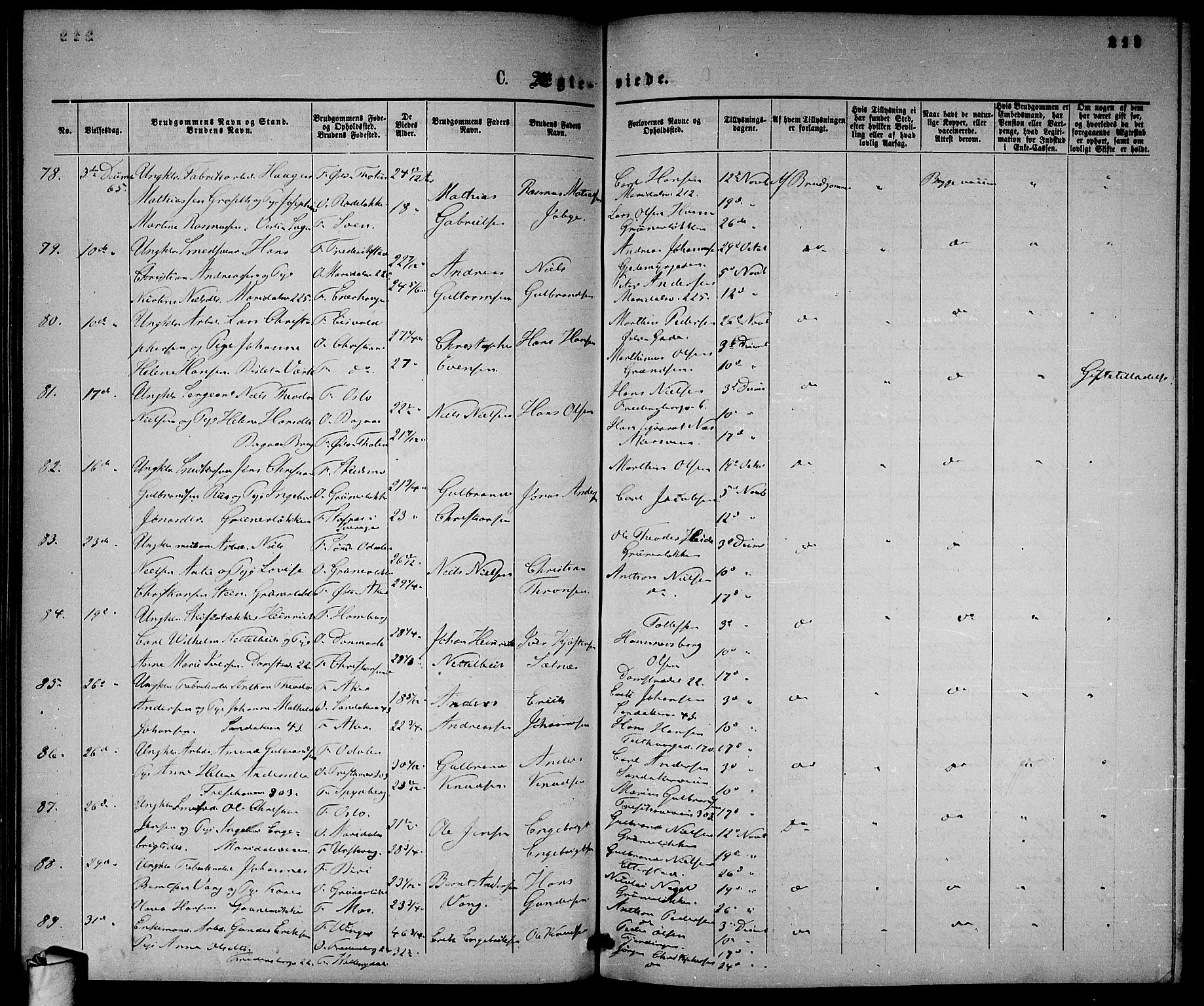 Gamle Aker prestekontor Kirkebøker, SAO/A-10617a/G/L0001: Parish register (copy) no. 1, 1861-1868, p. 213