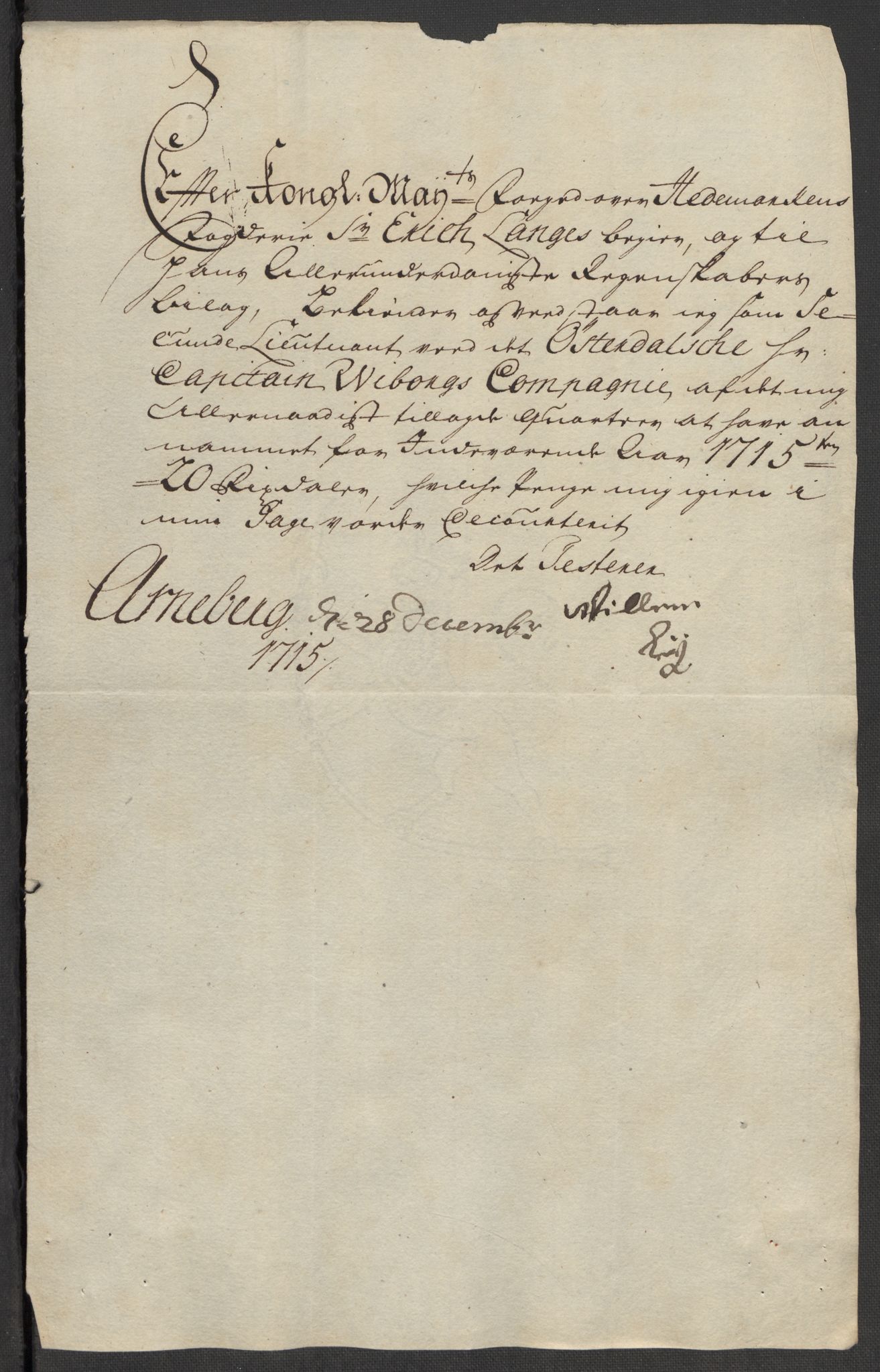 Rentekammeret inntil 1814, Reviderte regnskaper, Fogderegnskap, AV/RA-EA-4092/R16/L1053: Fogderegnskap Hedmark, 1715, p. 371