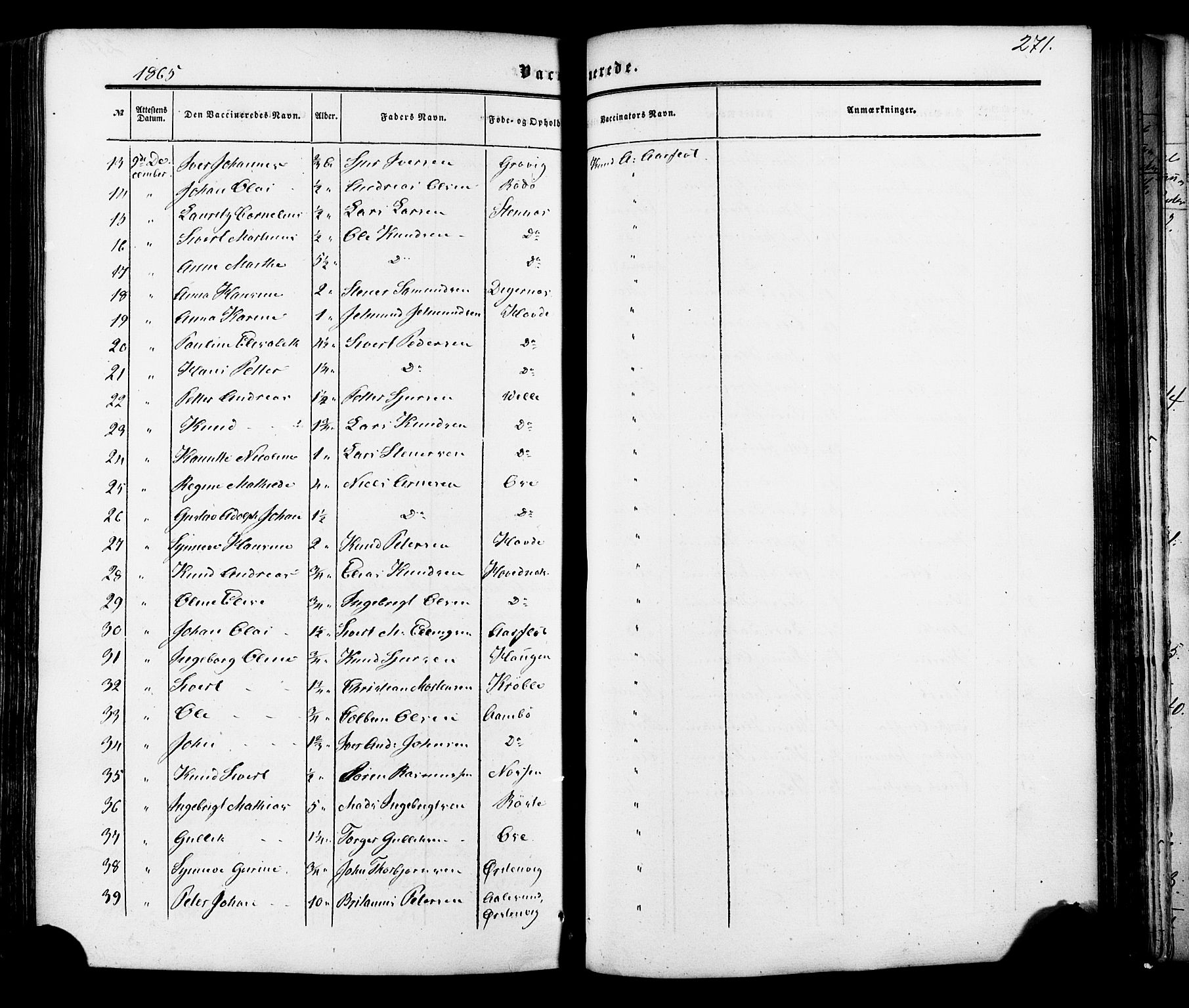 Ministerialprotokoller, klokkerbøker og fødselsregistre - Møre og Romsdal, AV/SAT-A-1454/513/L0175: Parish register (official) no. 513A02, 1856-1877, p. 271