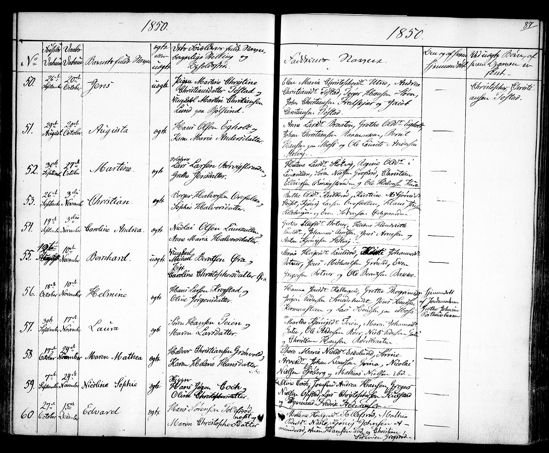 Rygge prestekontor Kirkebøker, SAO/A-10084b/F/Fa/L0004: Parish register (official) no. 4, 1836-1851, p. 87