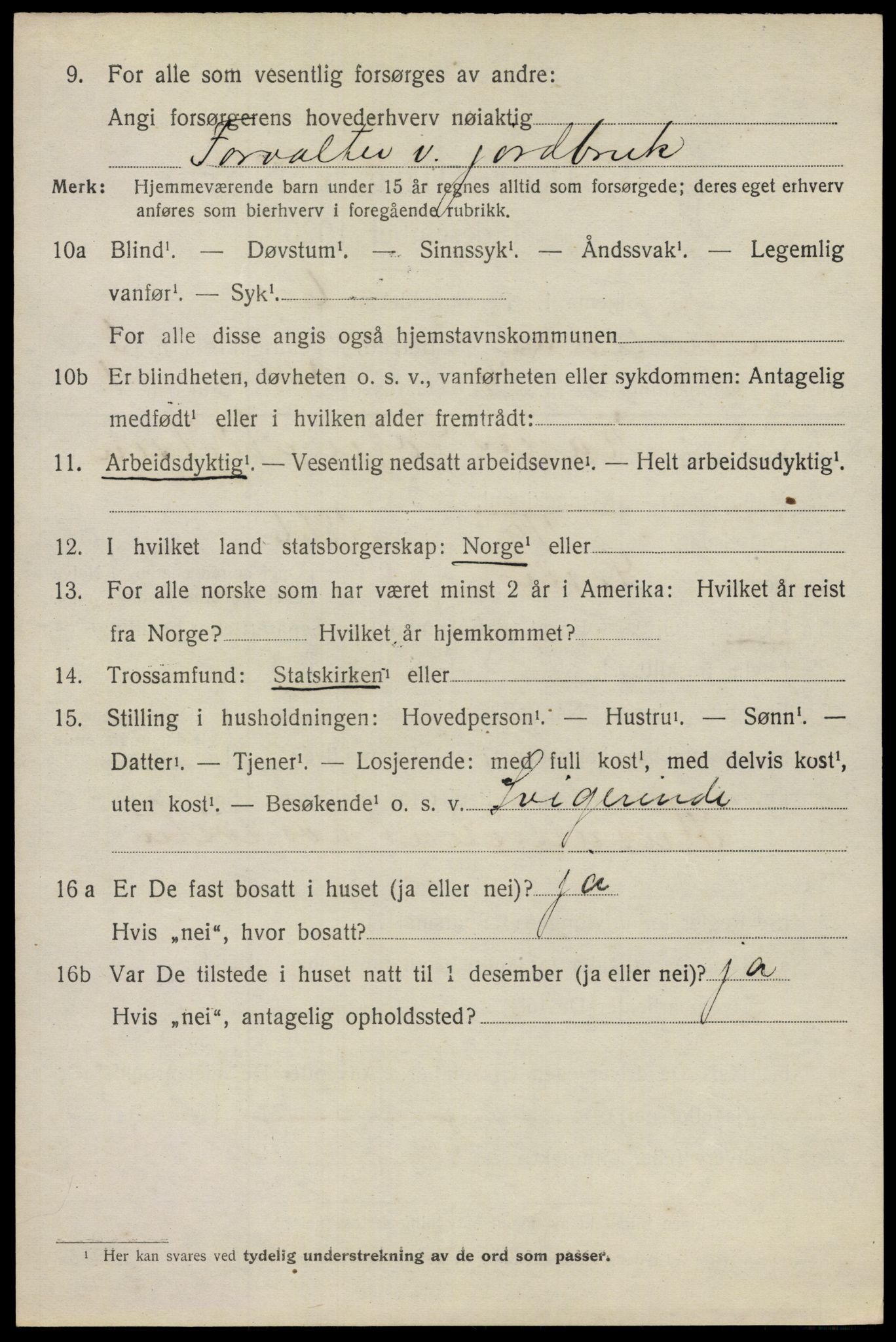 SAO, 1920 census for Nittedal, 1920, p. 6699