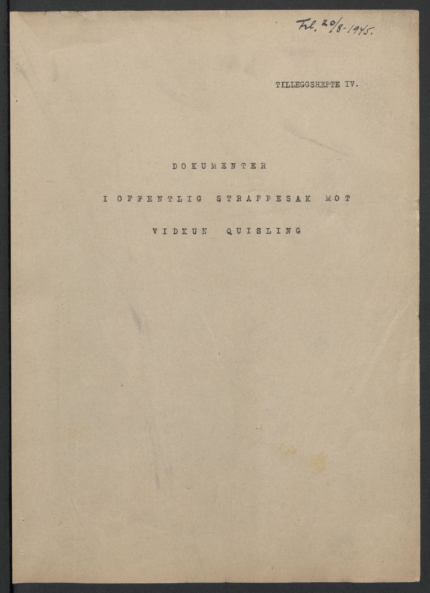 Landssvikarkivet, Oslo politikammer, AV/RA-S-3138-01/D/Da/L0003: Dnr. 29, 1945, p. 3189