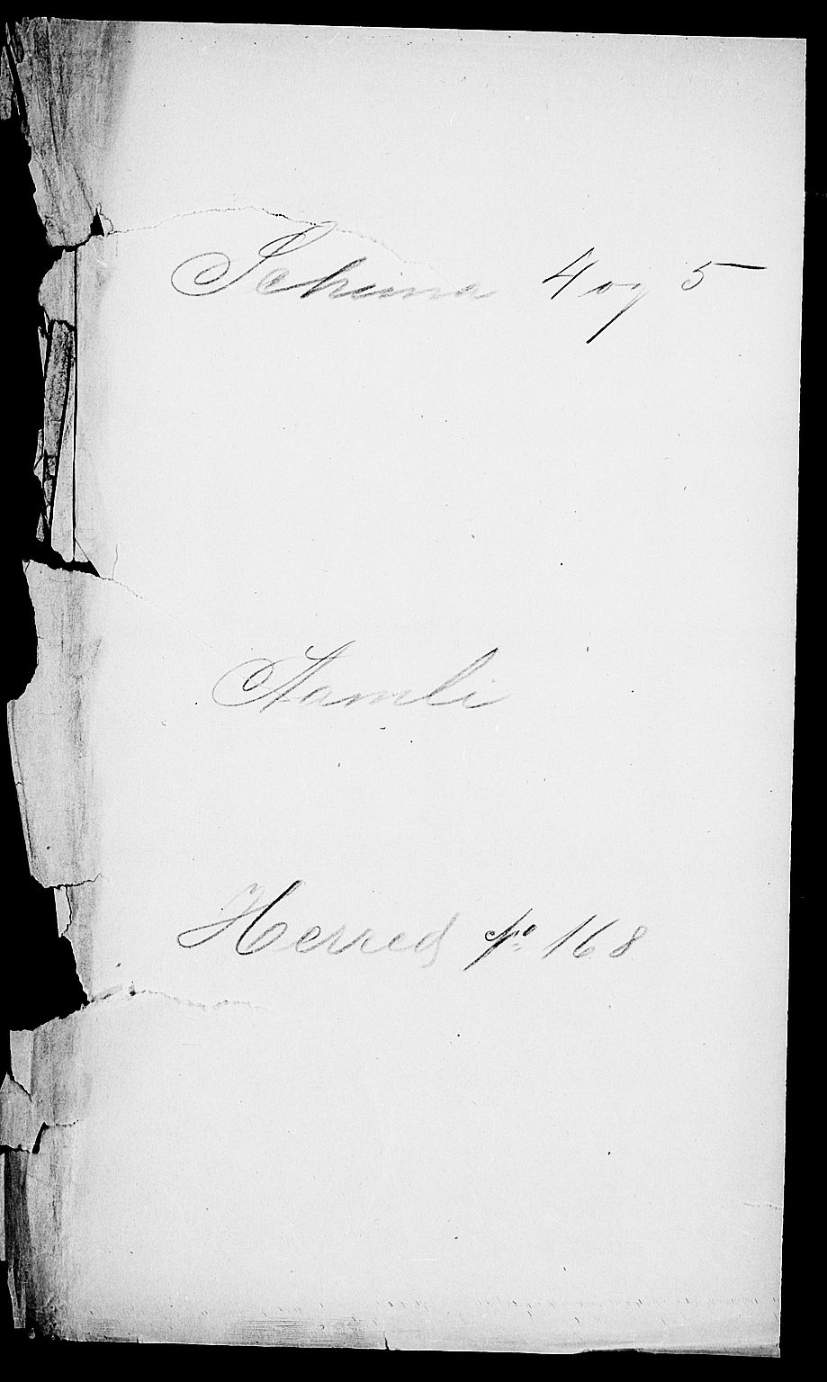 SAK, 1900 census for Åmli, 1900, p. 1