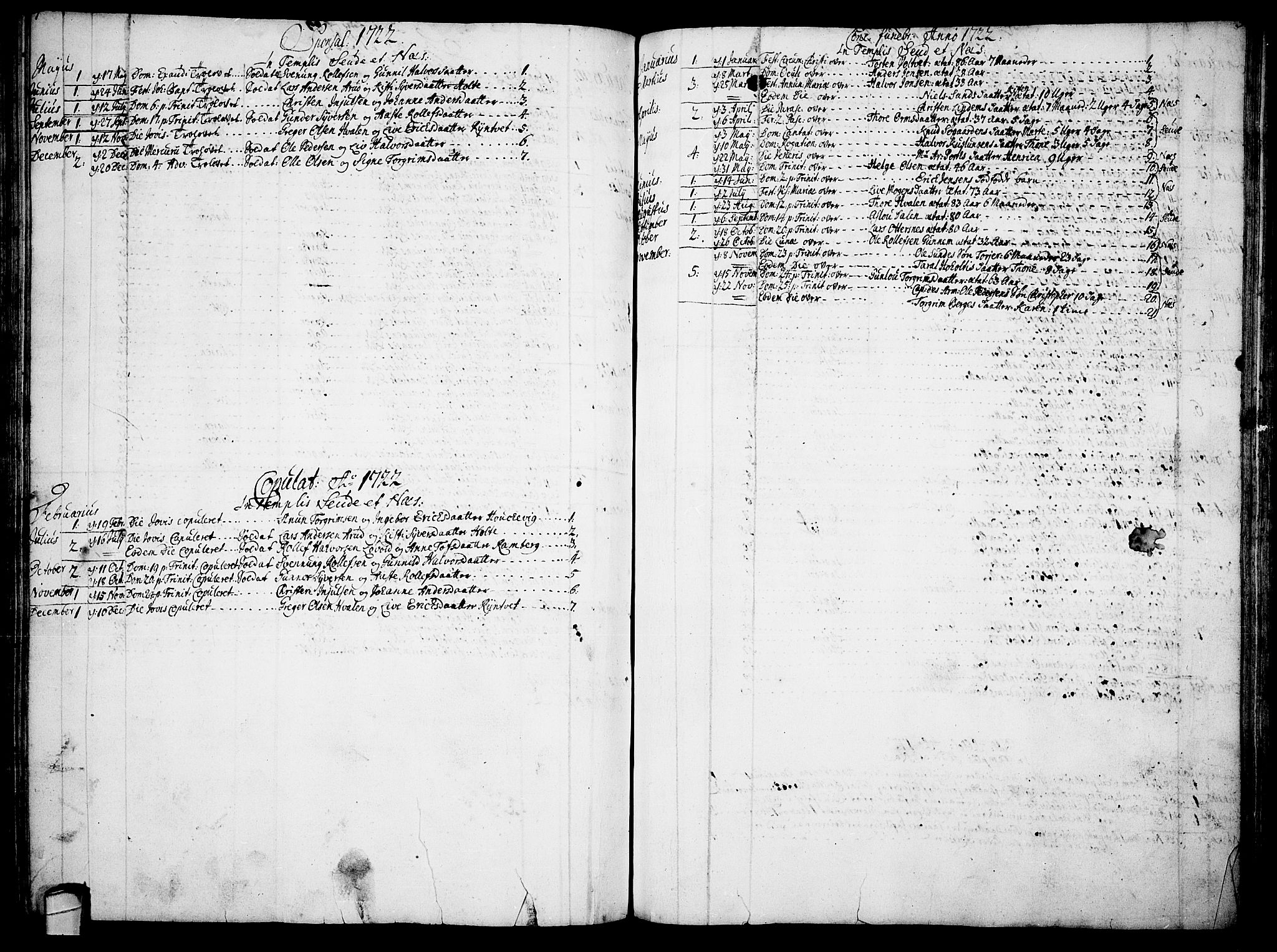 Sauherad kirkebøker, AV/SAKO-A-298/F/Fa/L0003: Parish register (official) no. I 3, 1722-1766, p. 4-5