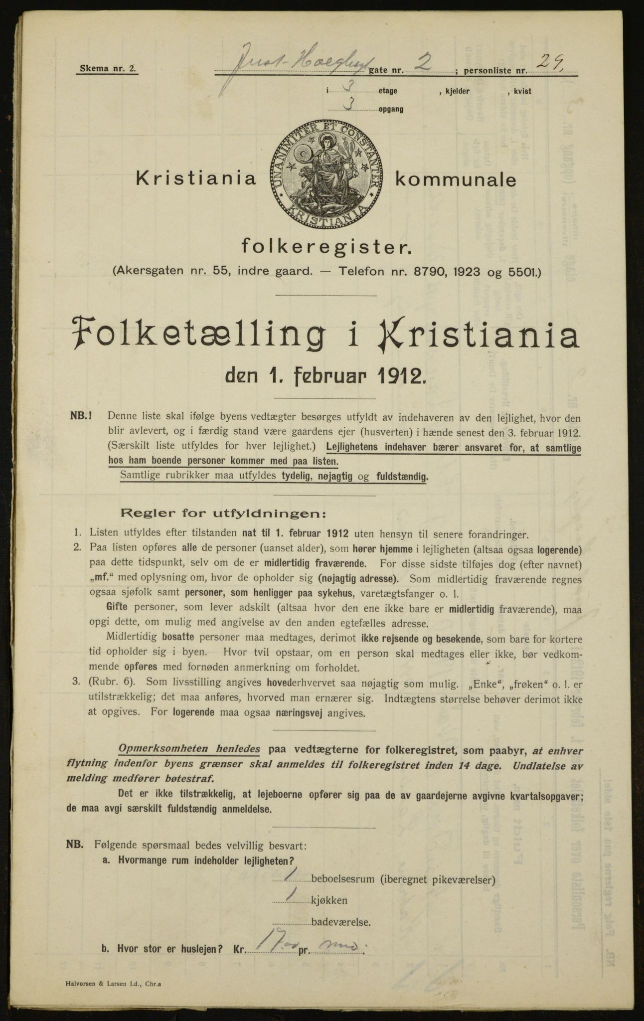 OBA, Municipal Census 1912 for Kristiania, 1912, p. 47927