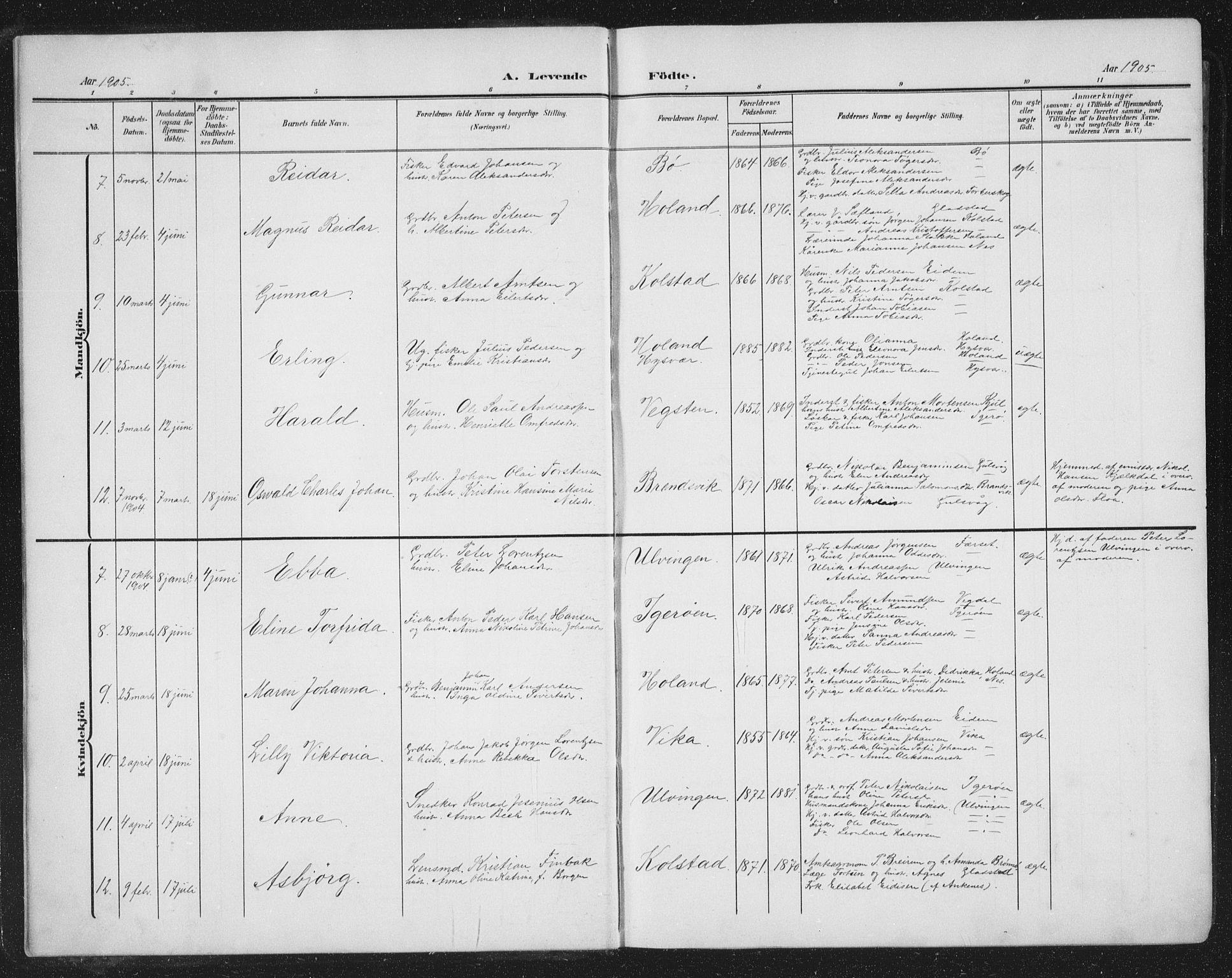 Ministerialprotokoller, klokkerbøker og fødselsregistre - Nordland, AV/SAT-A-1459/816/L0254: Parish register (copy) no. 816C04, 1905-1934