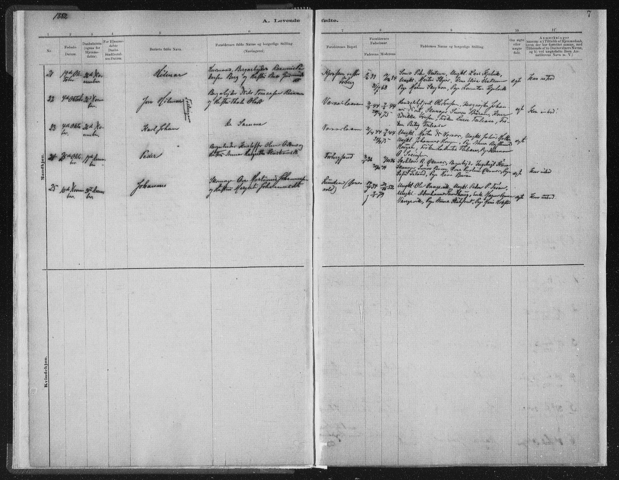 Ministerialprotokoller, klokkerbøker og fødselsregistre - Nord-Trøndelag, AV/SAT-A-1458/722/L0220: Parish register (official) no. 722A07, 1881-1908, p. 7