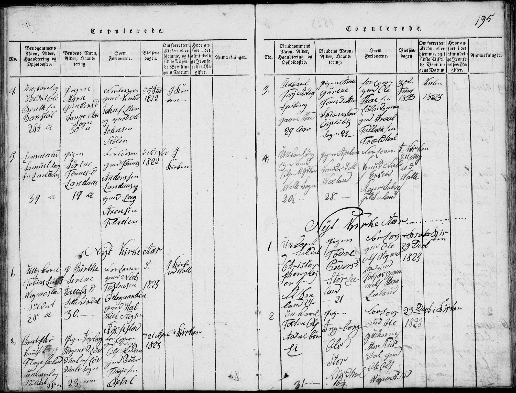 Nord-Audnedal sokneprestkontor, AV/SAK-1111-0032/F/Fb/Fbb/L0001: Parish register (copy) no. B 1, 1816-1858, p. 195