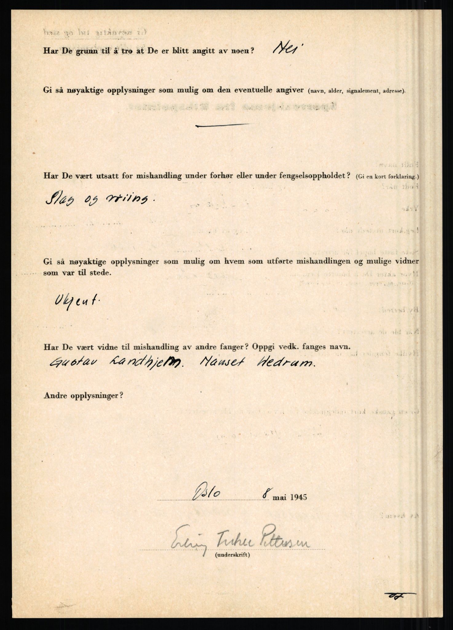 Rikspolitisjefen, AV/RA-S-1560/L/L0014: Pettersen, Aksel - Savosnick, Ernst, 1940-1945, p. 46