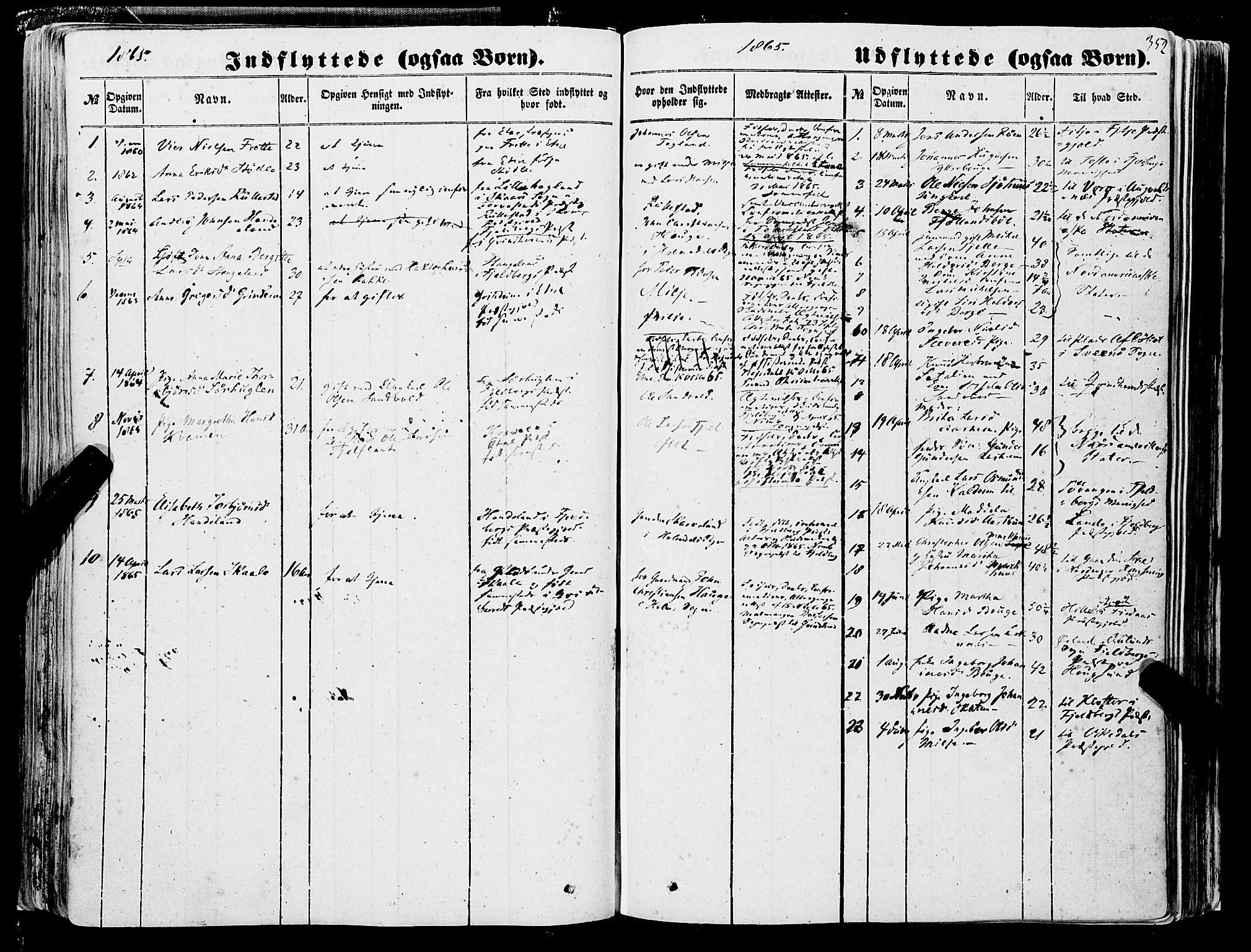 Skånevik sokneprestembete, SAB/A-77801/H/Haa: Parish register (official) no. A 5II, 1848-1869, p. 352