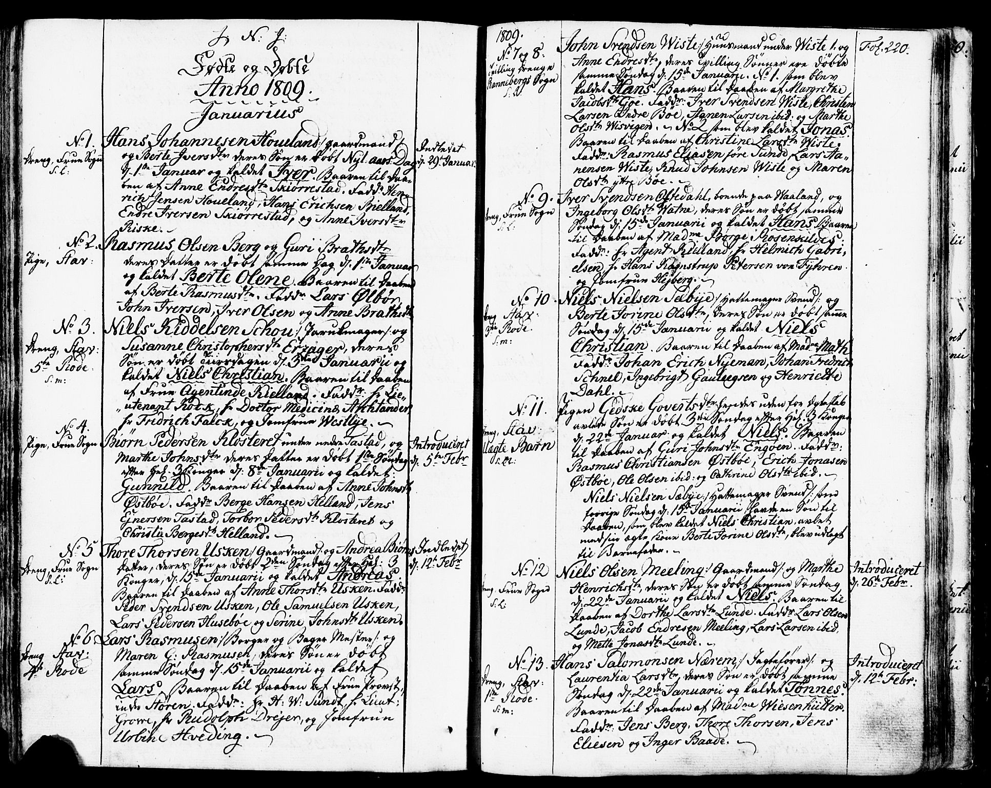 Domkirken sokneprestkontor, SAST/A-101812/001/30/30BB/L0007: Parish register (copy) no. B 7, 1791-1813, p. 220
