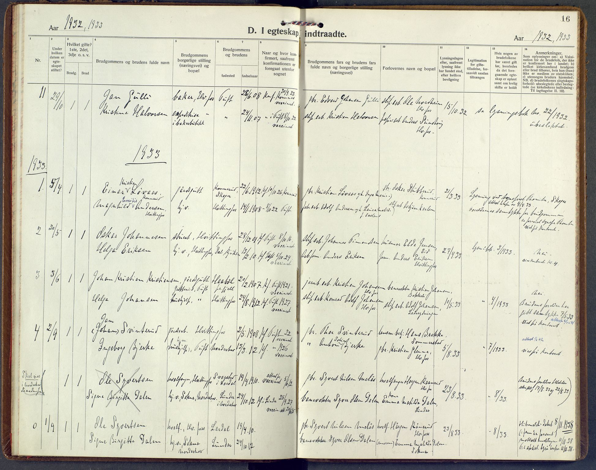 Sandsvær kirkebøker, AV/SAKO-A-244/F/Fc/L0002: Parish register (official) no. III 2, 1920-1959, p. 16