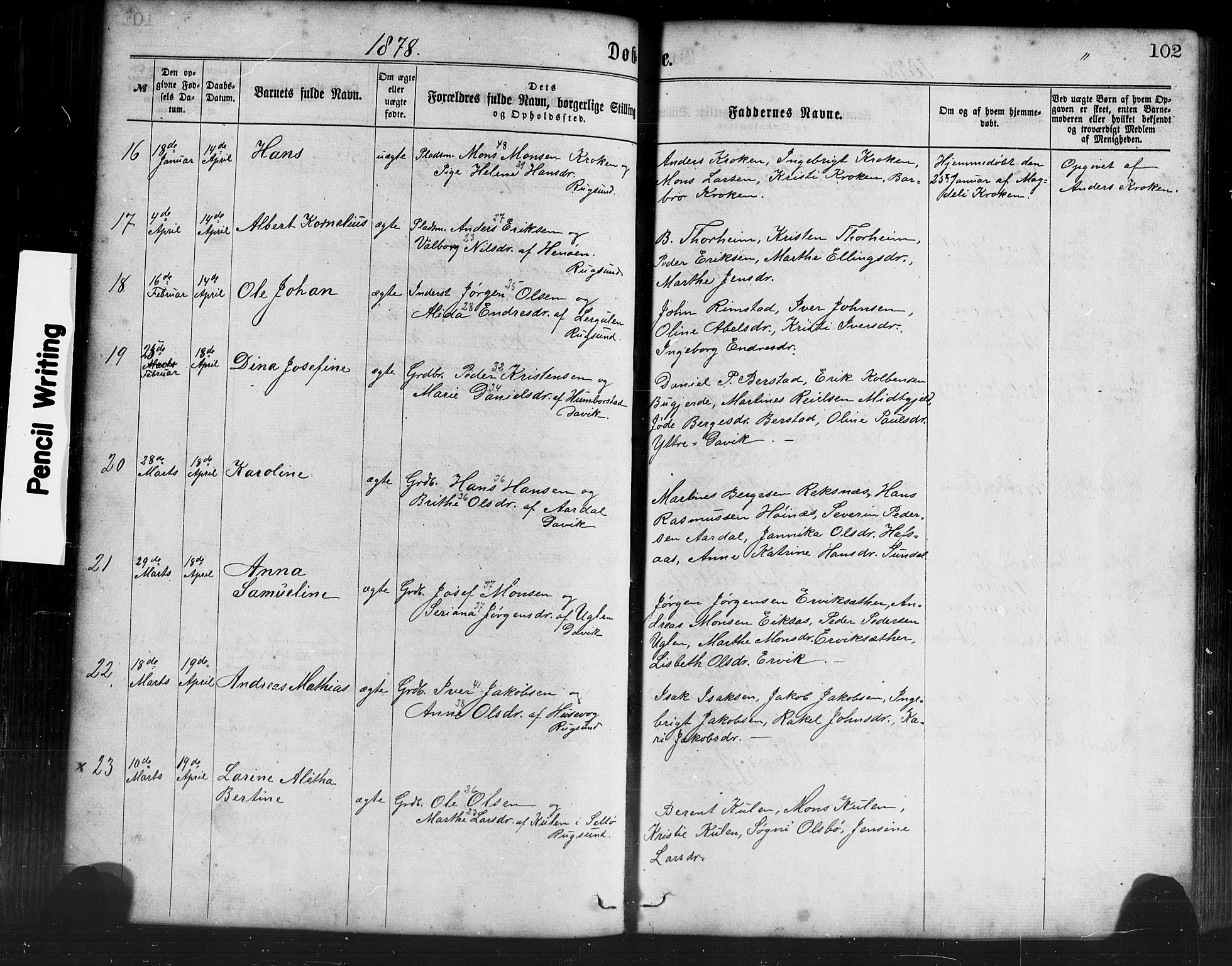 Davik sokneprestembete, AV/SAB-A-79701/H/Haa/Haaa/L0006: Parish register (official) no. A 6, 1867-1881, p. 102