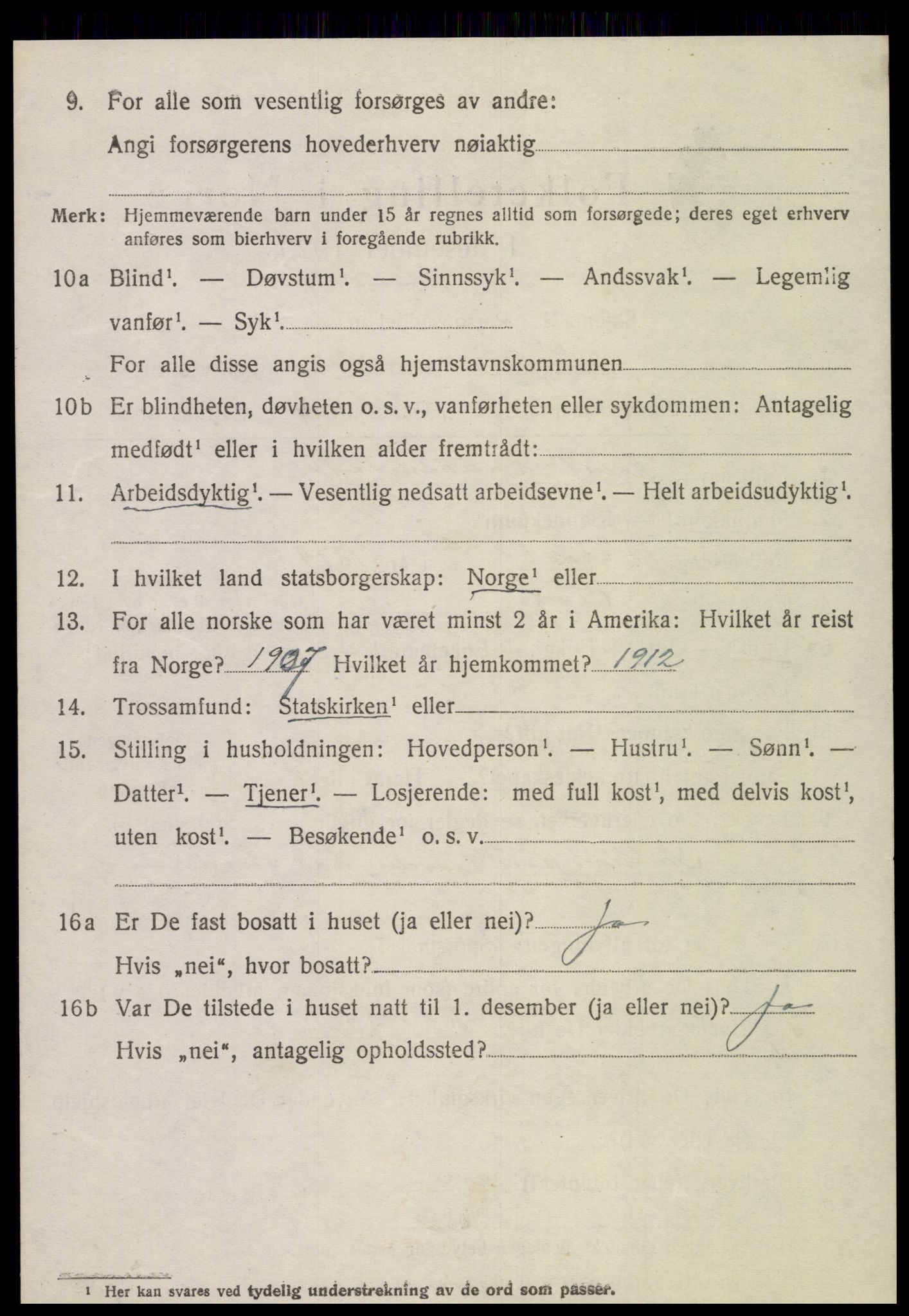 SAT, 1920 census for Veøy, 1920, p. 1666