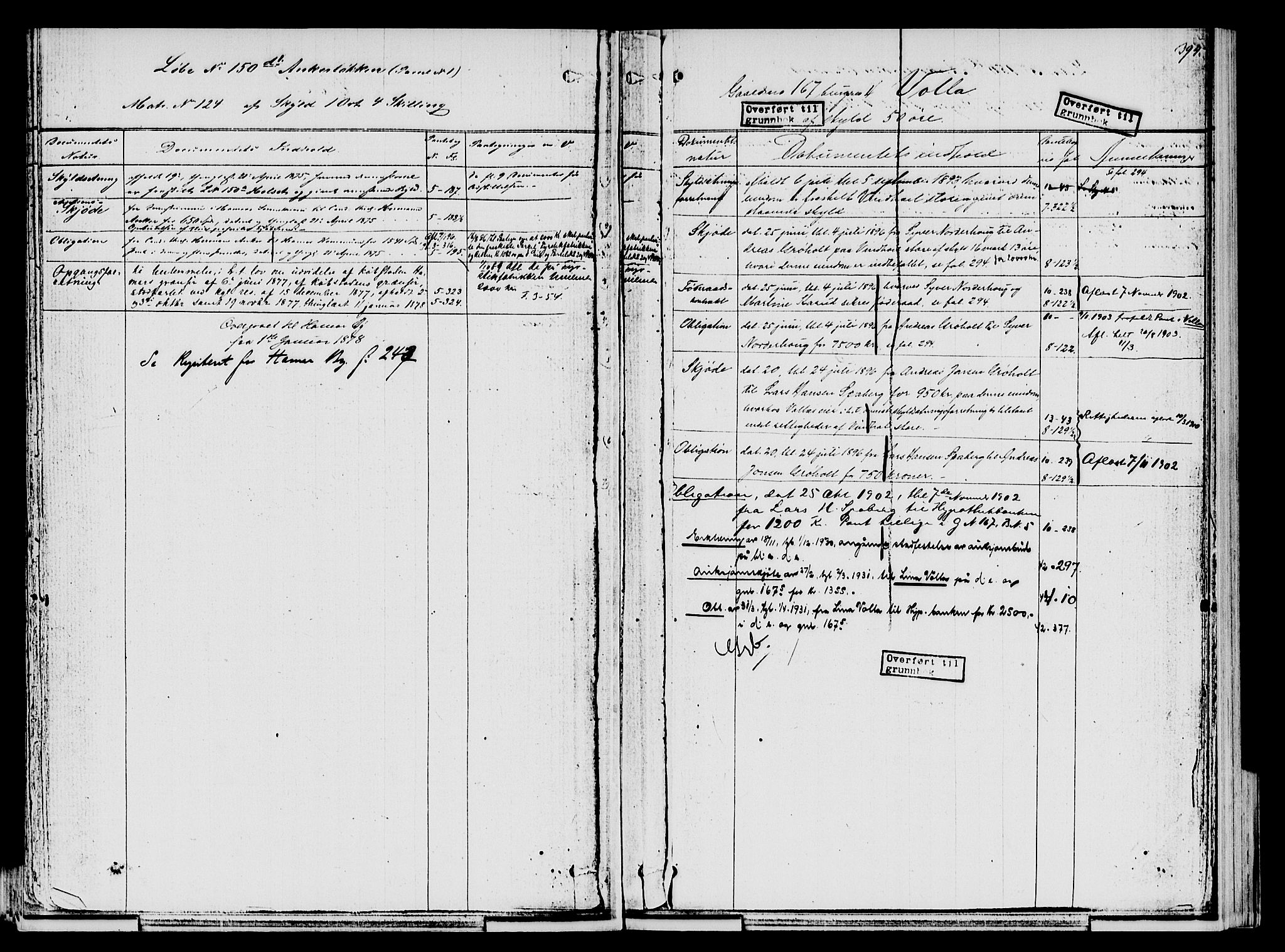 Nord-Hedmark sorenskriveri, SAH/TING-012/H/Ha/Had/Hade/L0001B: Mortgage register no. 4.1b, 1871-1940, p. 394