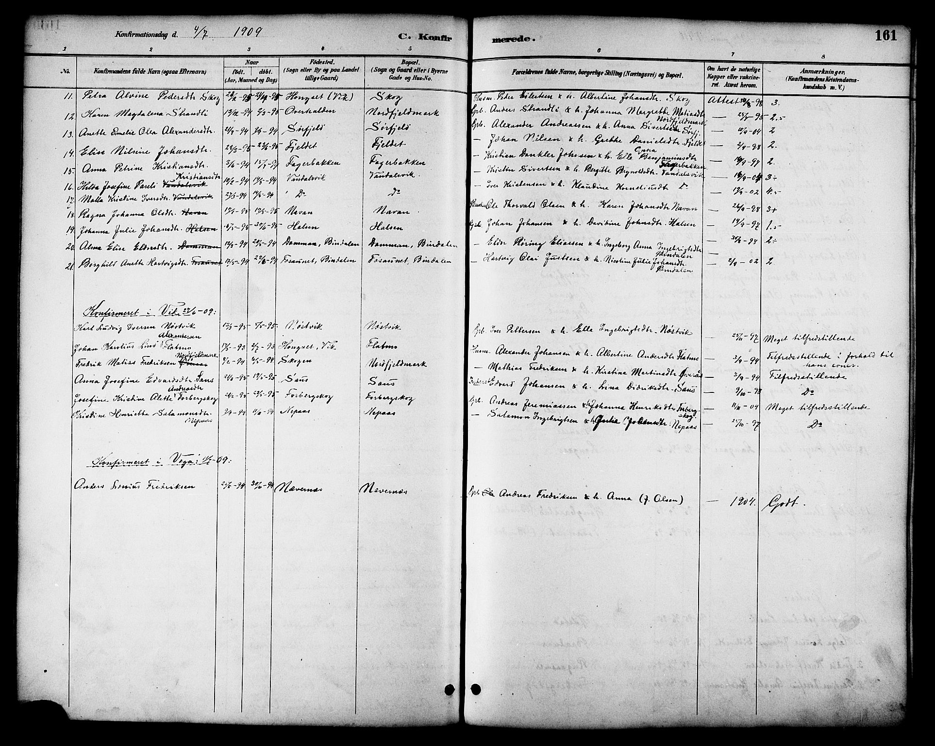 Ministerialprotokoller, klokkerbøker og fødselsregistre - Nordland, AV/SAT-A-1459/814/L0230: Parish register (copy) no. 814C03, 1884-1911, p. 161