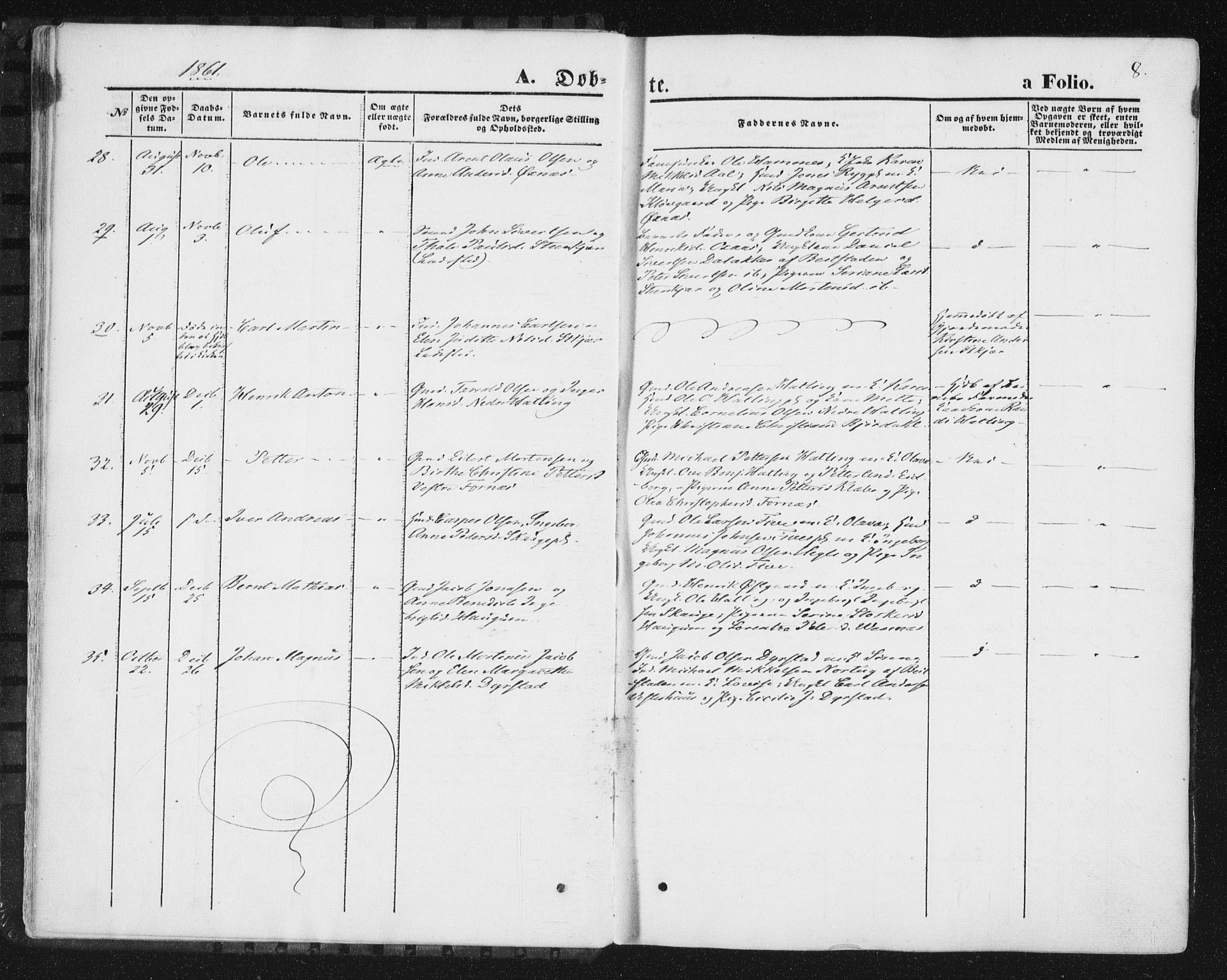 Ministerialprotokoller, klokkerbøker og fødselsregistre - Nord-Trøndelag, SAT/A-1458/746/L0447: Parish register (official) no. 746A06, 1860-1877, p. 8