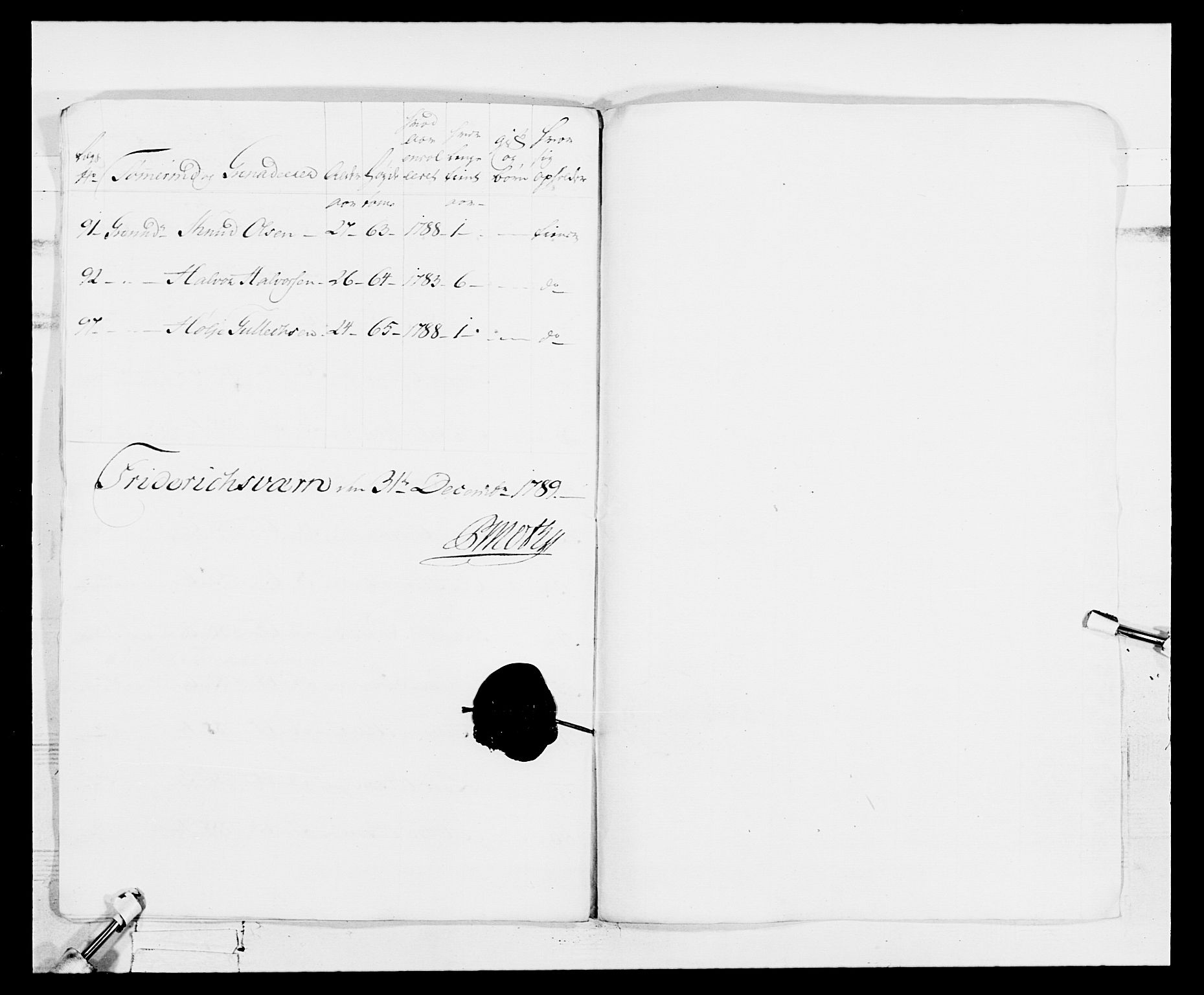 Generalitets- og kommissariatskollegiet, Det kongelige norske kommissariatskollegium, AV/RA-EA-5420/E/Eh/L0114: Telemarkske nasjonale infanteriregiment, 1789-1802, p. 20