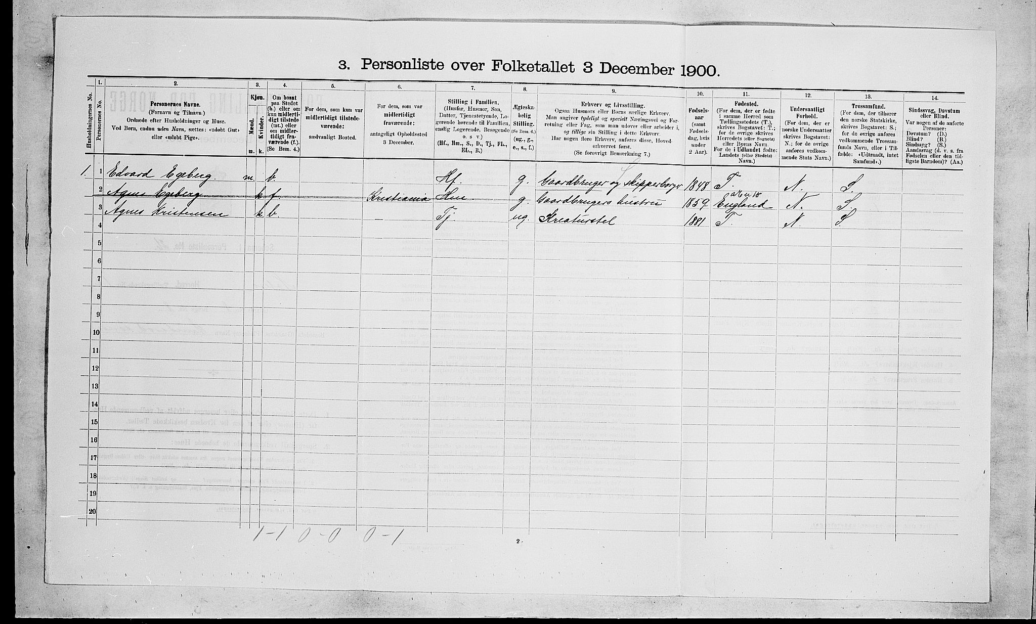 RA, 1900 census for Nøtterøy, 1900, p. 564