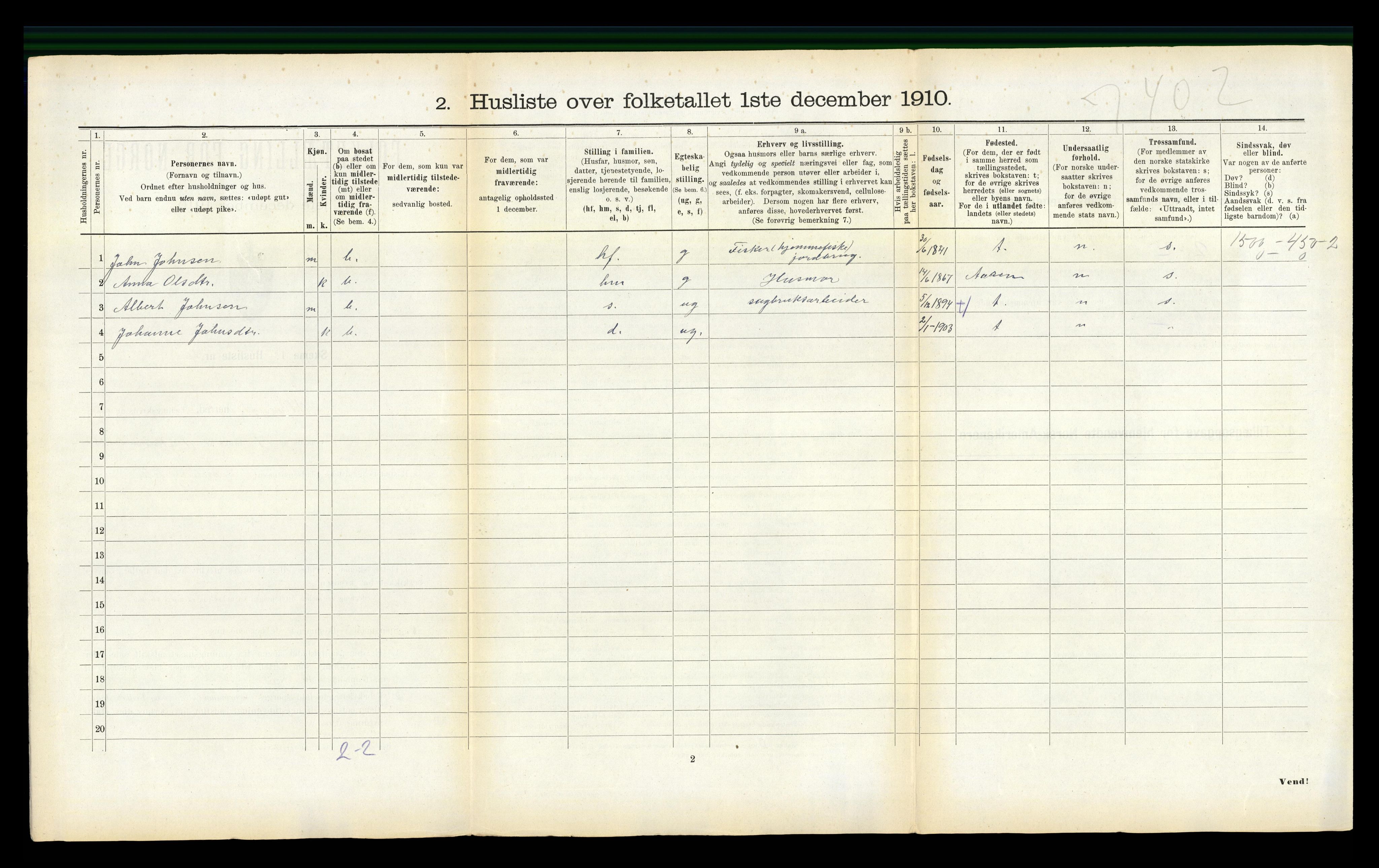 RA, 1910 census for Malvik, 1910, p. 428