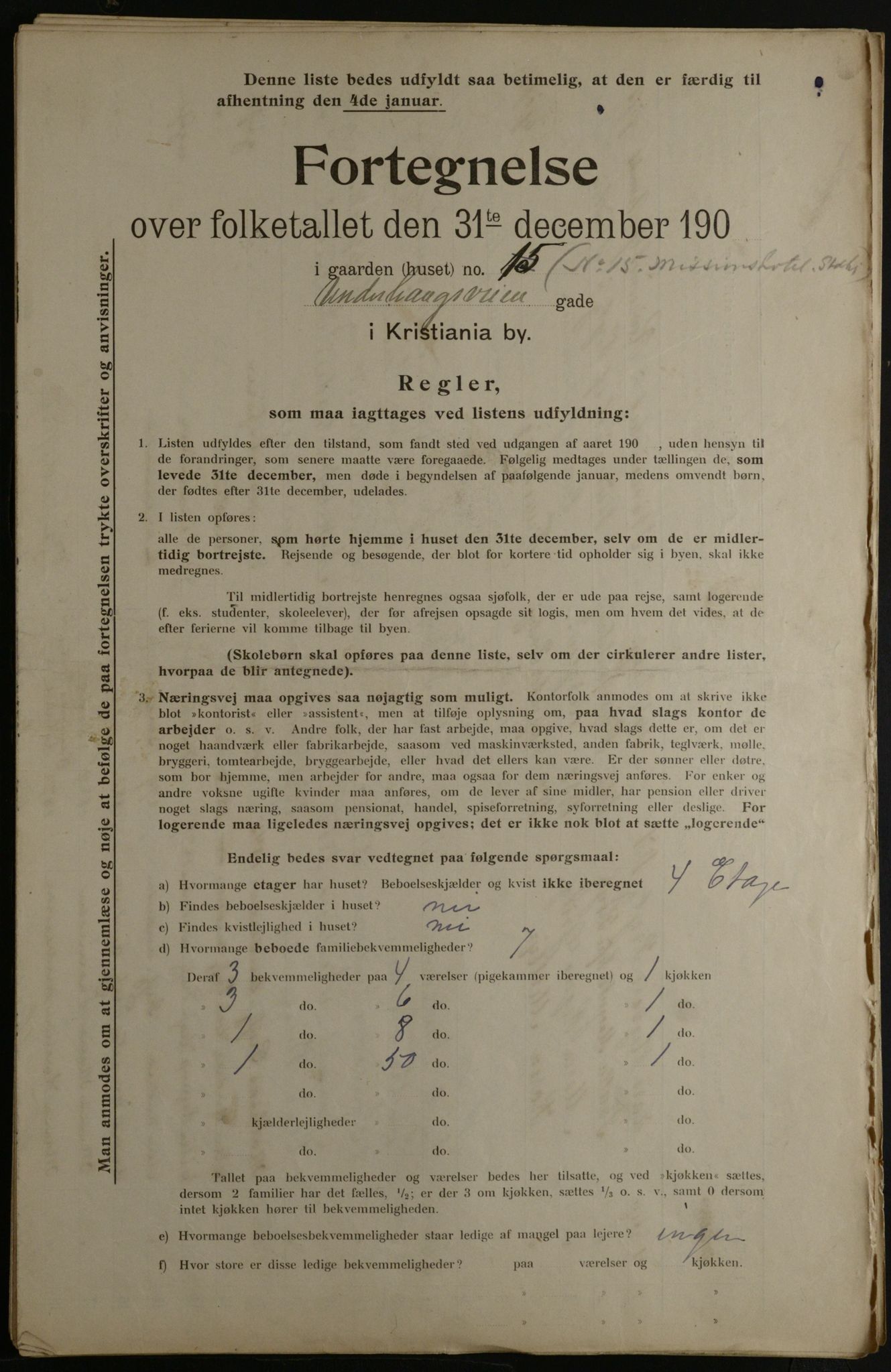 OBA, Municipal Census 1901 for Kristiania, 1901, p. 18366