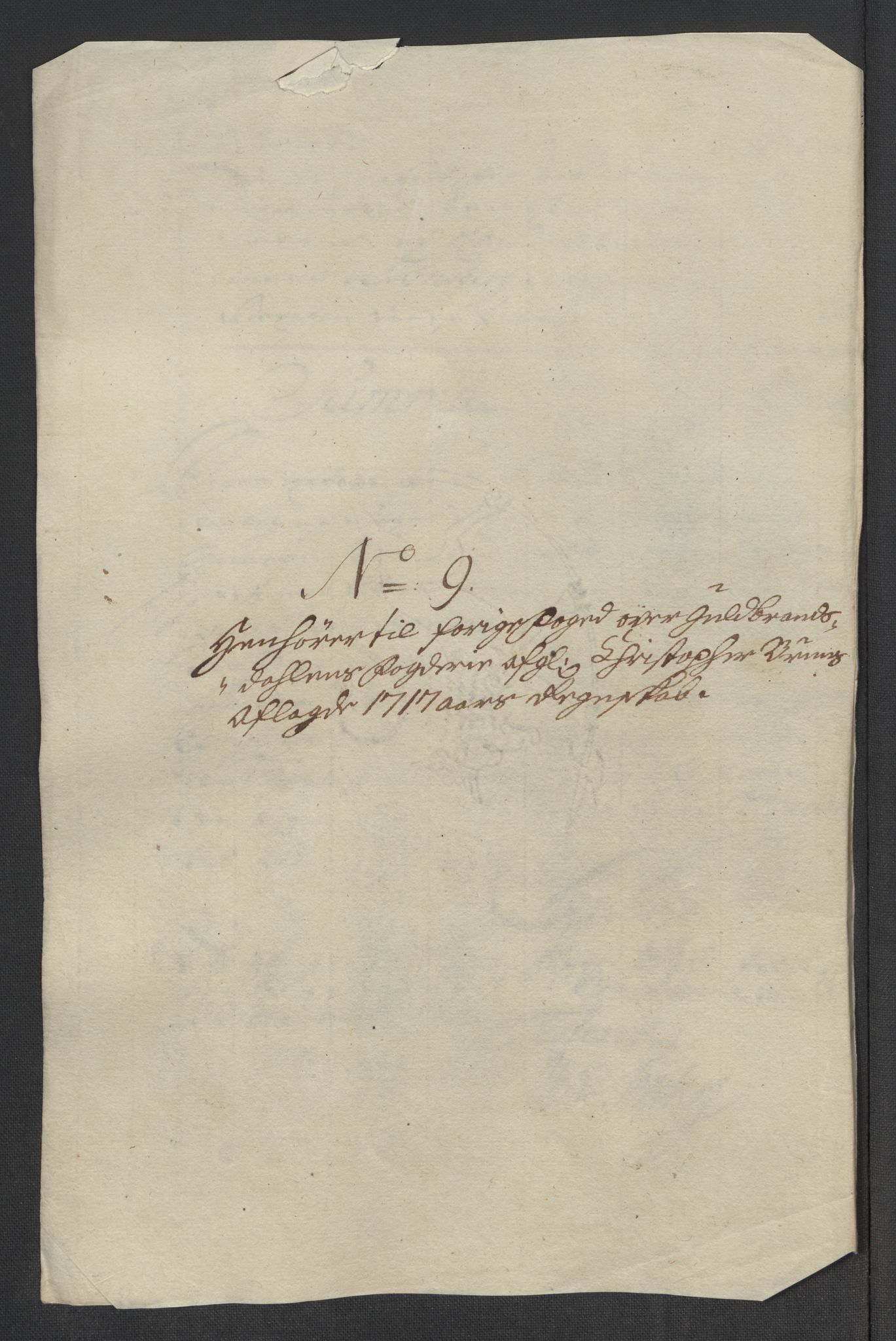 Rentekammeret inntil 1814, Reviderte regnskaper, Fogderegnskap, RA/EA-4092/R17/L1187: Fogderegnskap Gudbrandsdal, 1717, p. 101