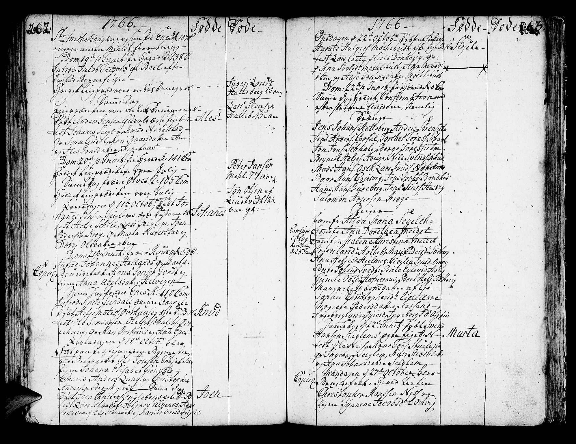 Kvinnherad sokneprestembete, SAB/A-76401/H/Haa: Parish register (official) no. A 3, 1754-1777, p. 262-263
