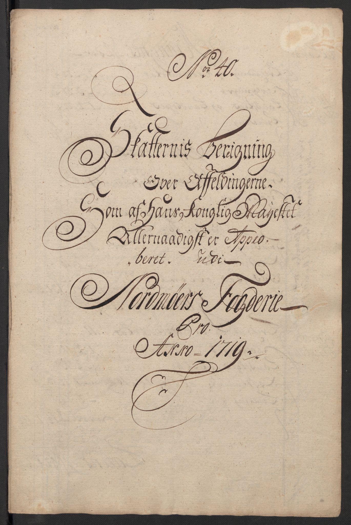 Rentekammeret inntil 1814, Reviderte regnskaper, Fogderegnskap, RA/EA-4092/R56/L3752: Fogderegnskap Nordmøre, 1719, p. 235