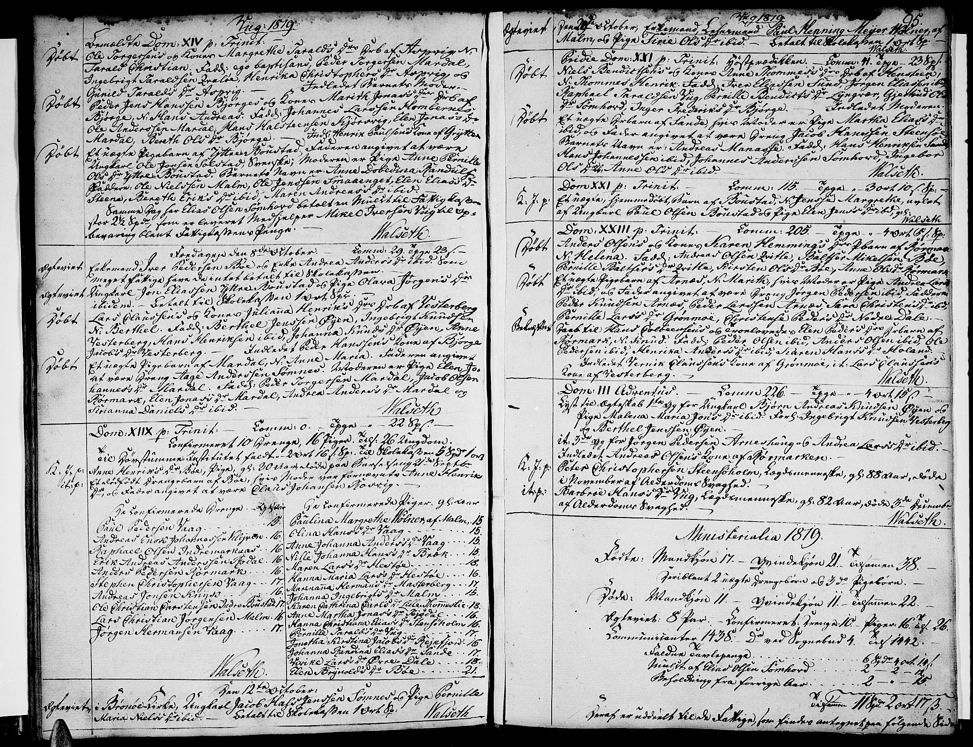 Ministerialprotokoller, klokkerbøker og fødselsregistre - Nordland, AV/SAT-A-1459/812/L0174: Parish register (official) no. 812A03, 1801-1819, p. 95