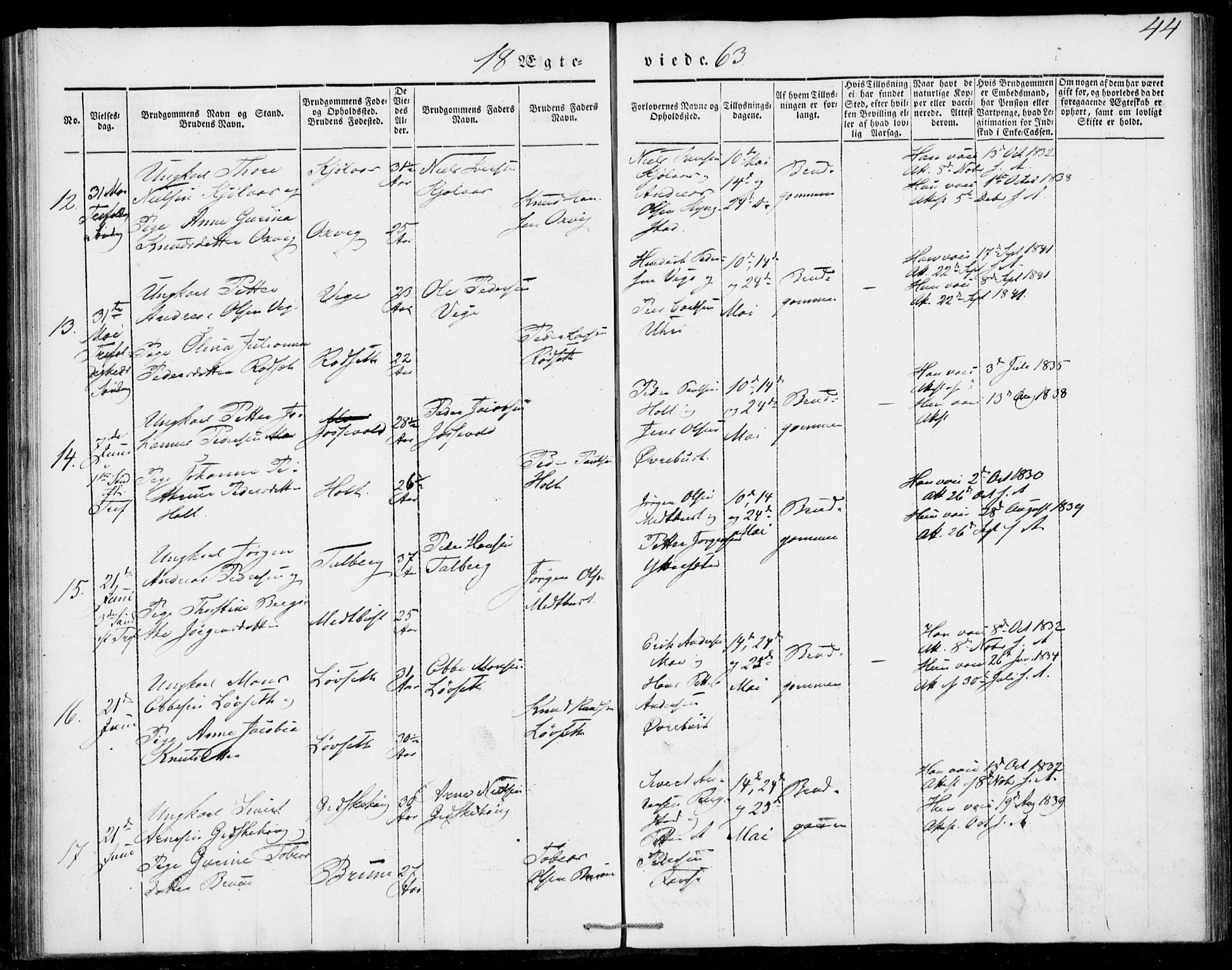 Ministerialprotokoller, klokkerbøker og fødselsregistre - Møre og Romsdal, AV/SAT-A-1454/520/L0276: Parish register (official) no. 520A06, 1844-1881, p. 44