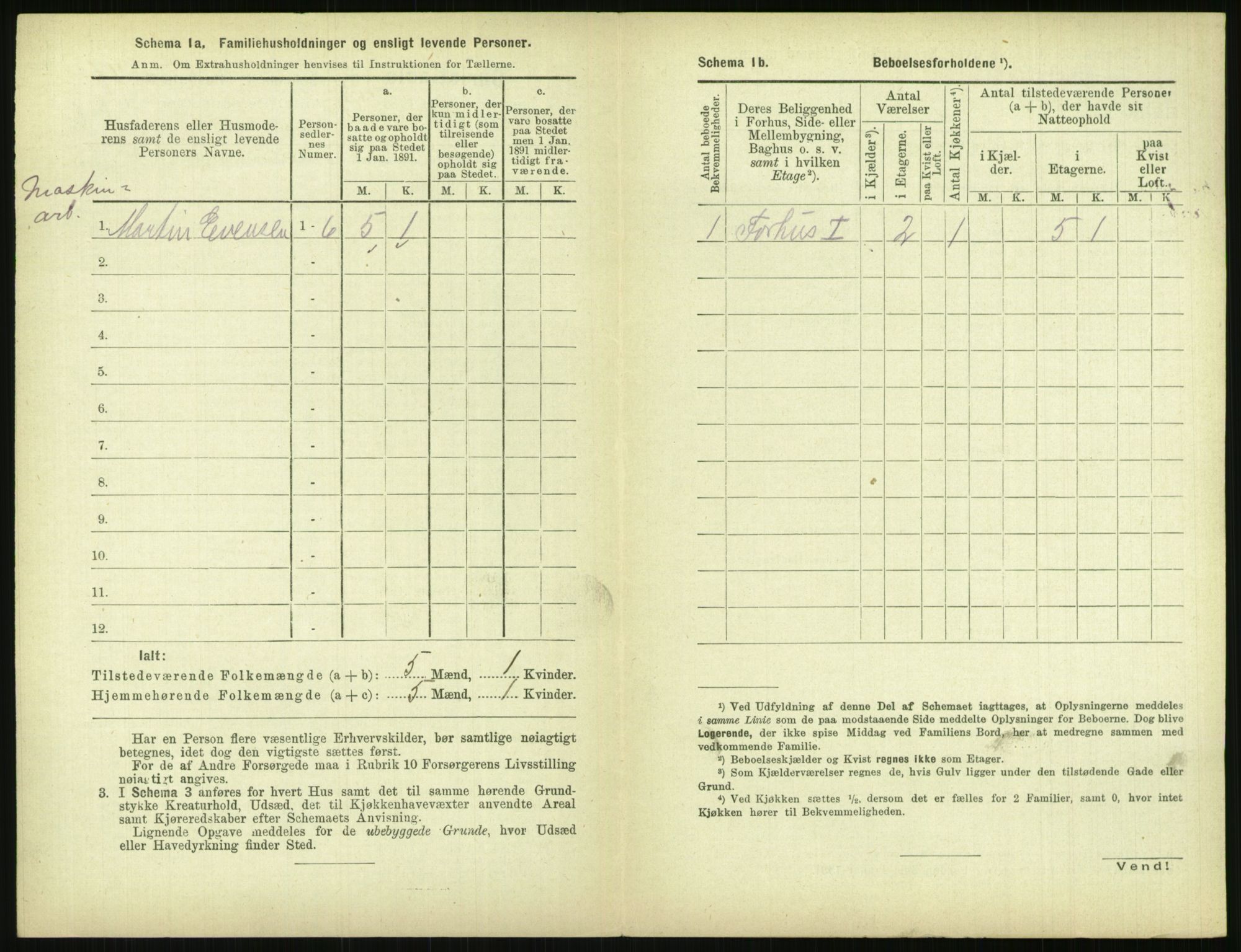 RA, 1891 census for 0301 Kristiania, 1891, p. 155076