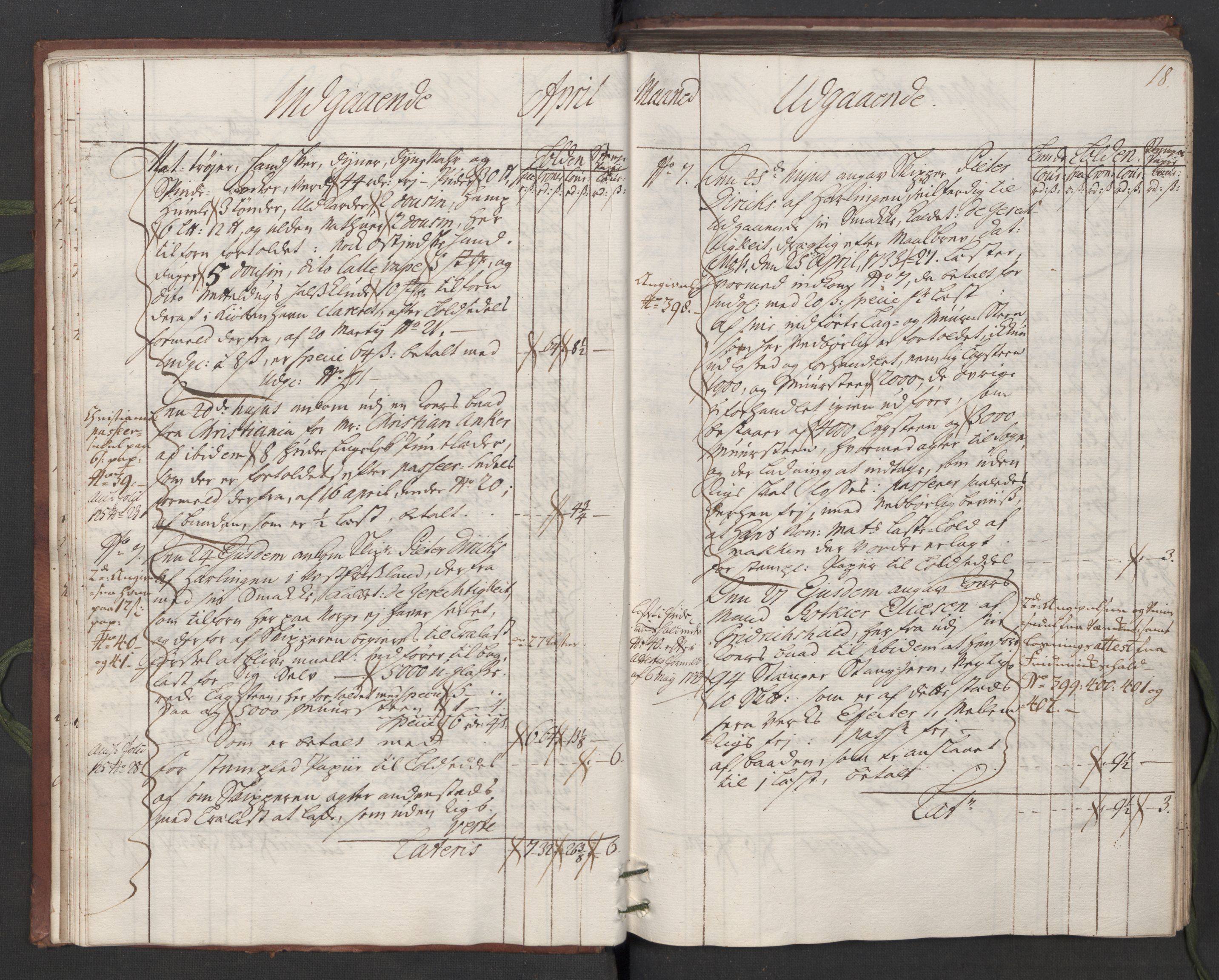 Generaltollkammeret, tollregnskaper, AV/RA-EA-5490/R05/L0014/0001: Tollregnskaper Moss, Son, Krokstad / Hovedtollbok, 1733, p. 17b-18a