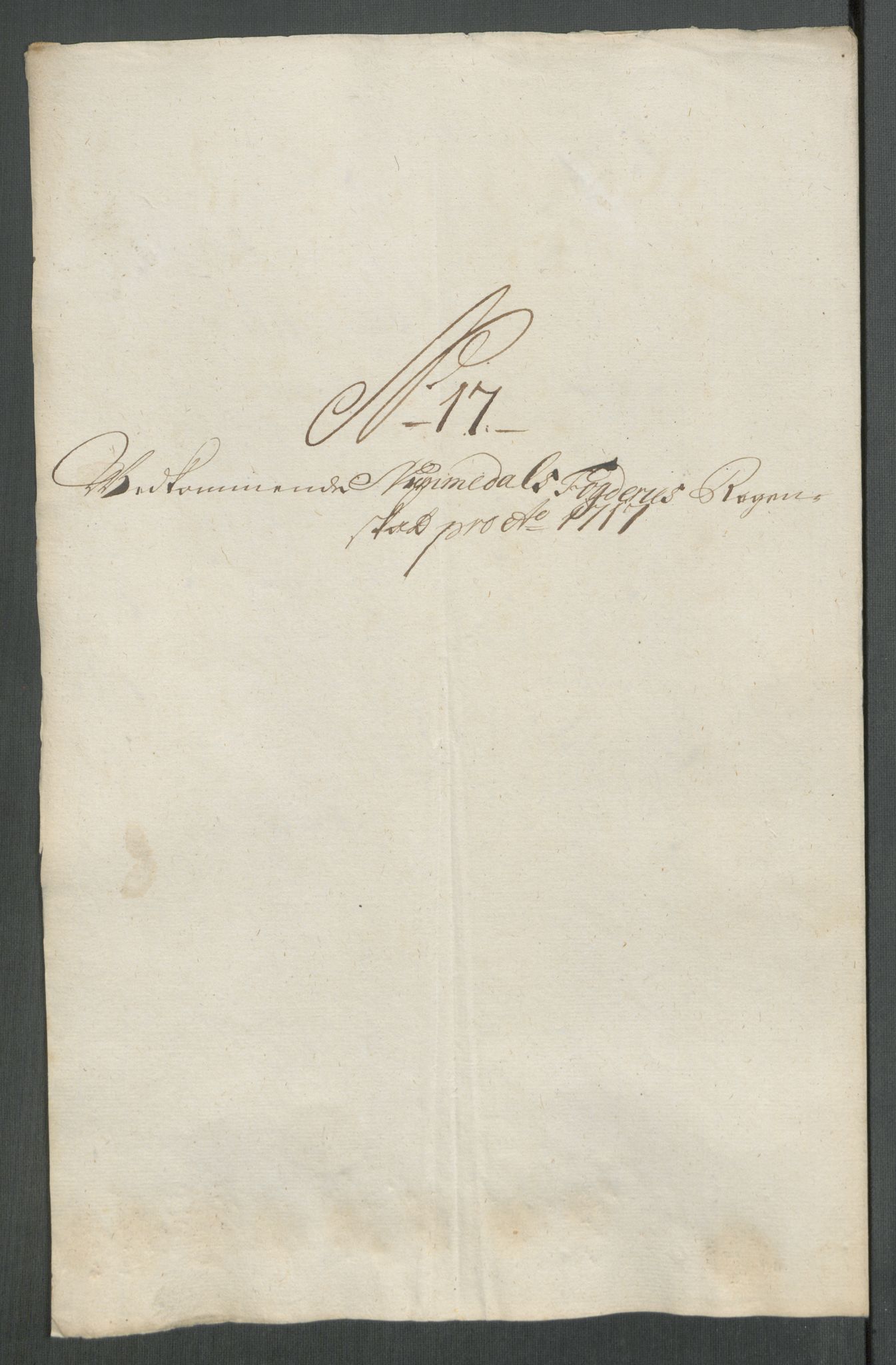 Rentekammeret inntil 1814, Reviderte regnskaper, Fogderegnskap, AV/RA-EA-4092/R64/L4438: Fogderegnskap Namdal, 1717, p. 167