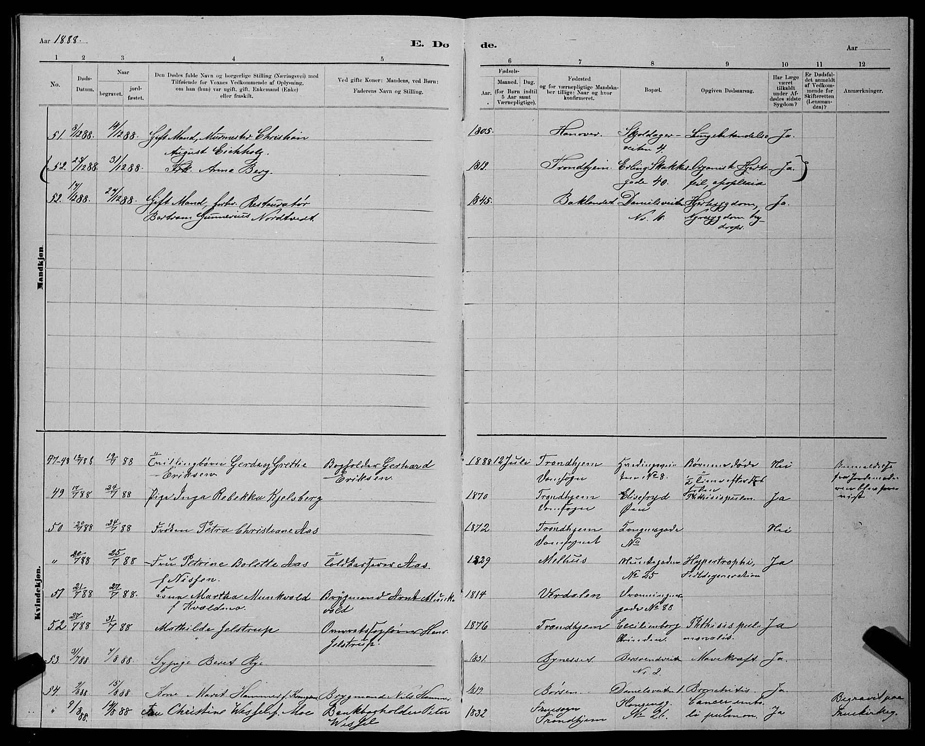 Ministerialprotokoller, klokkerbøker og fødselsregistre - Sør-Trøndelag, AV/SAT-A-1456/601/L0093: Parish register (copy) no. 601C11, 1882-1898