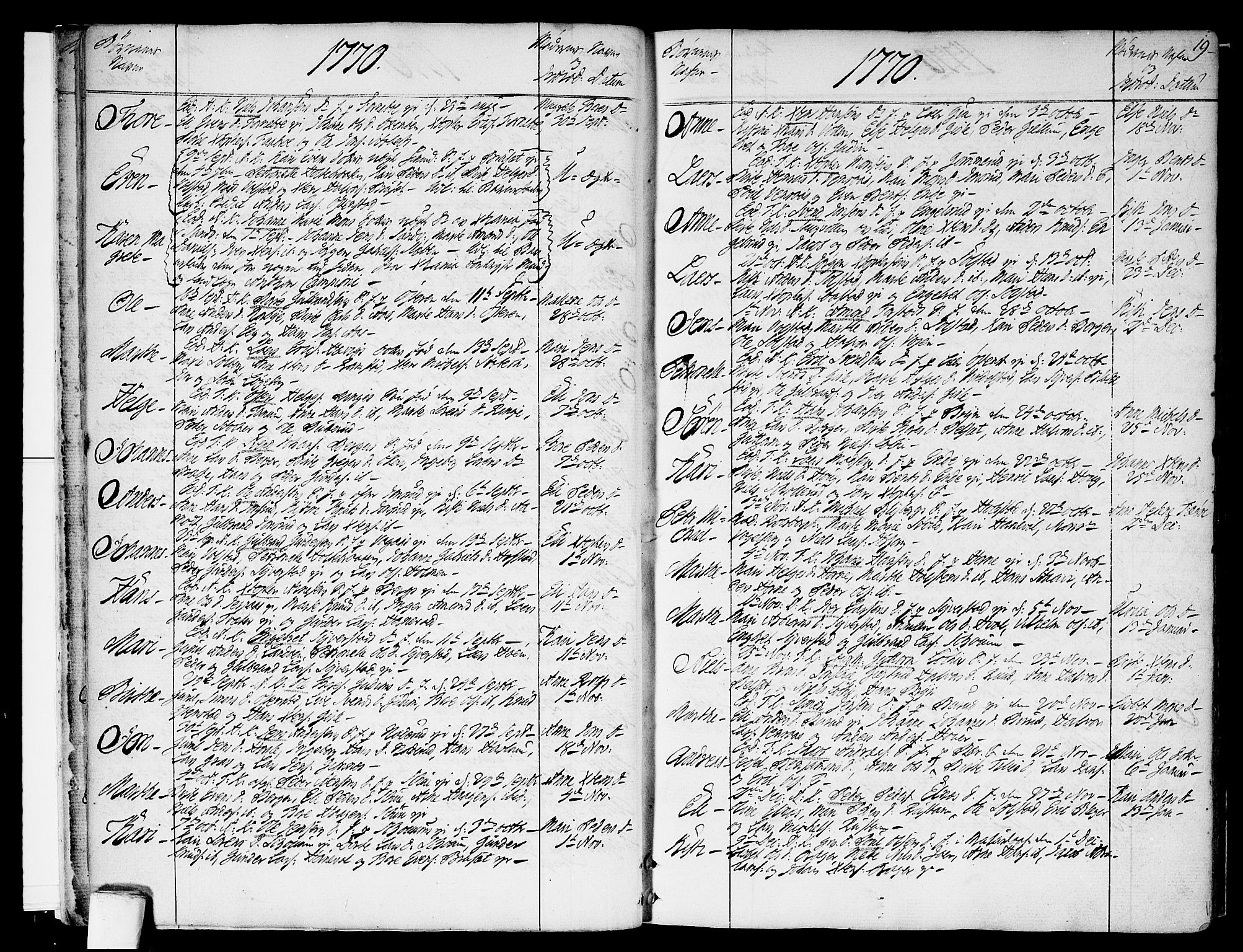 Asker prestekontor Kirkebøker, SAO/A-10256a/F/Fa/L0003: Parish register (official) no. I 3, 1767-1807, p. 19