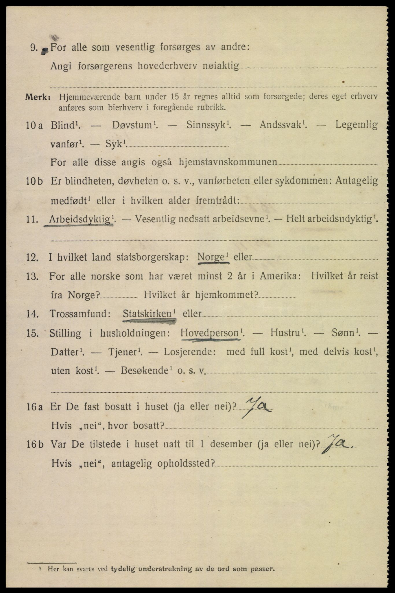 SAK, 1920 census for Flekkefjord, 1920, p. 2095