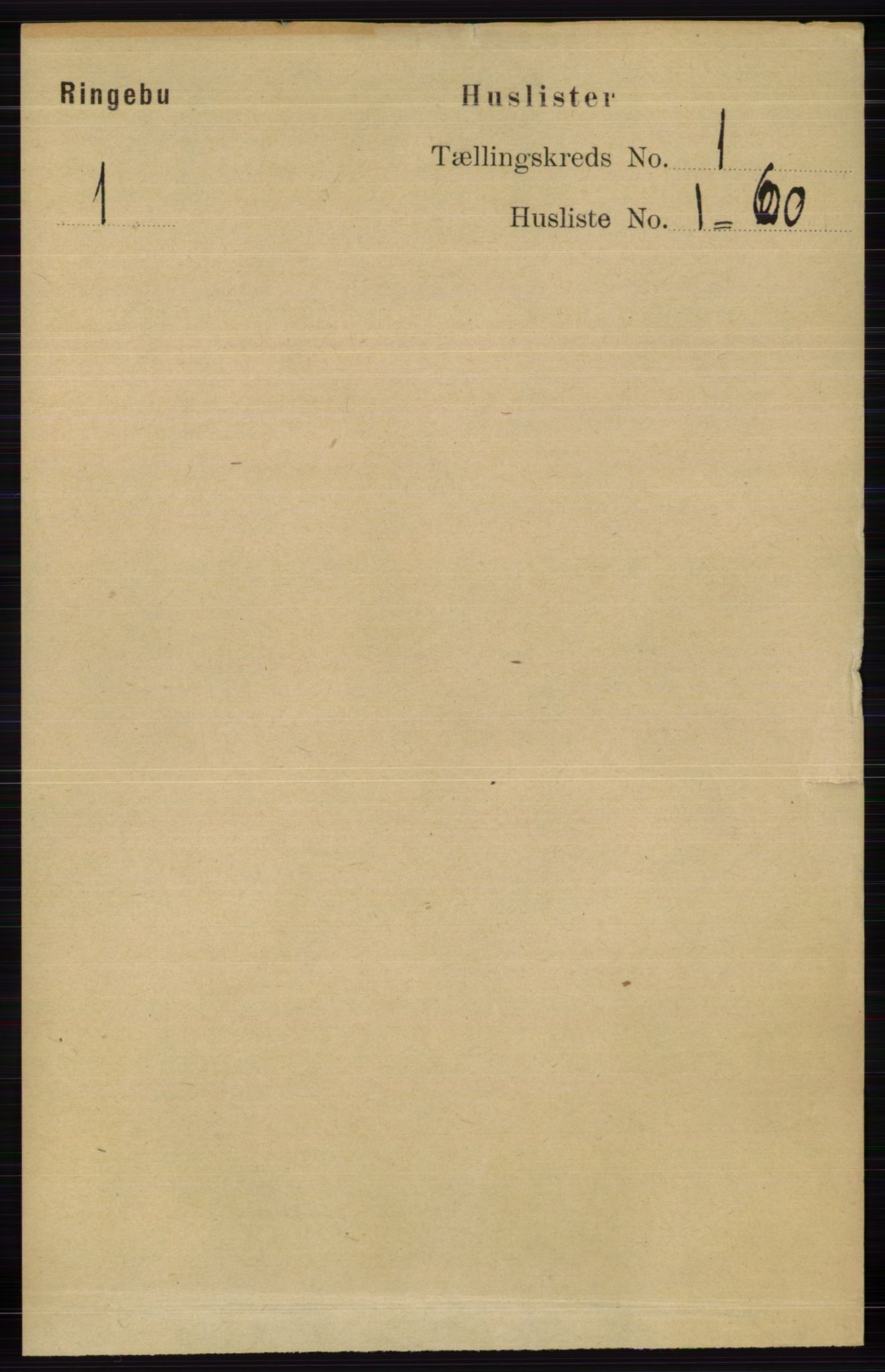RA, 1891 census for 0520 Ringebu, 1891, p. 30