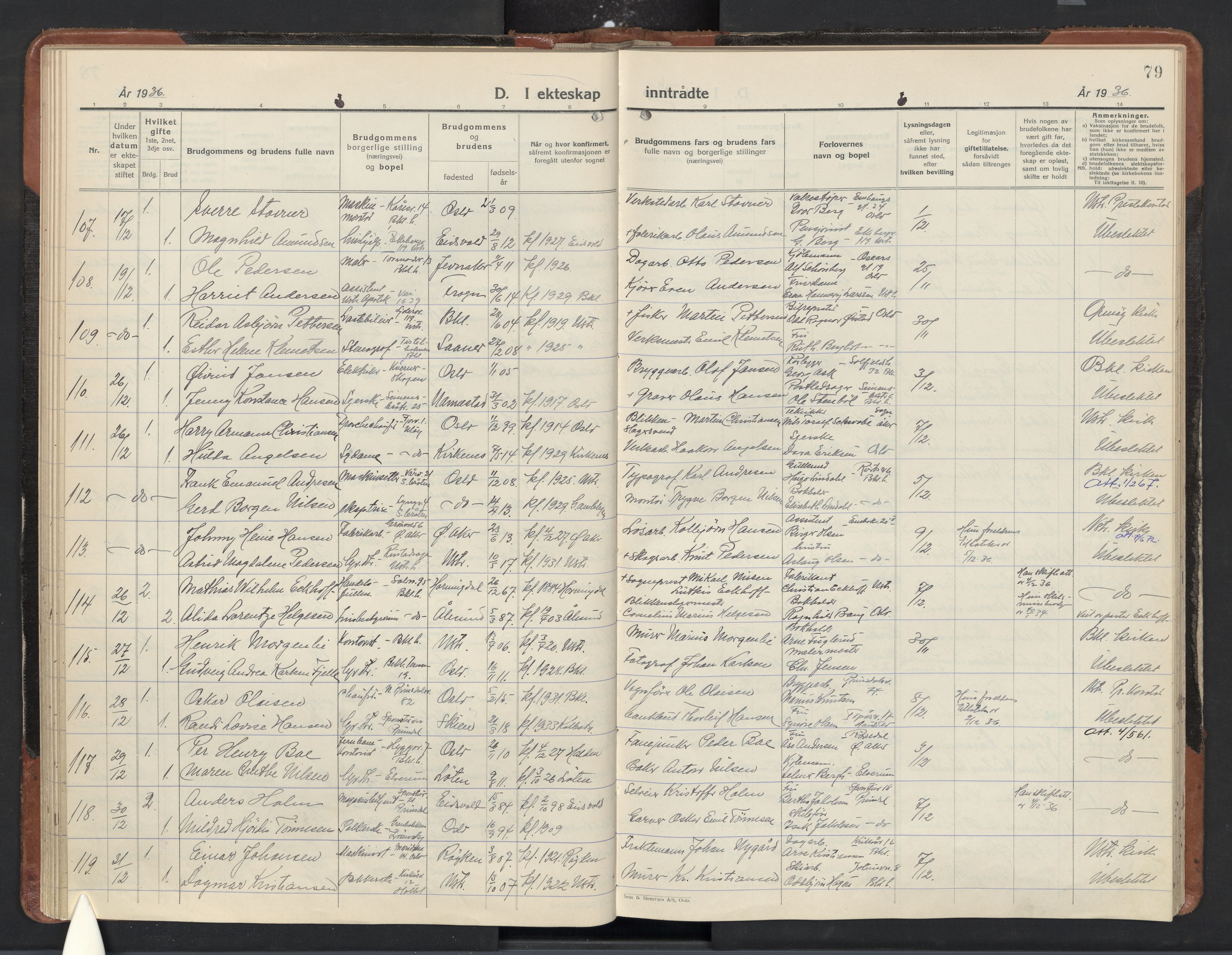 Nordstrand prestekontor Kirkebøker, AV/SAO-A-10362a/F/Fa/L0007: Parish register (official) no. 7, 1930-1947, p. 79