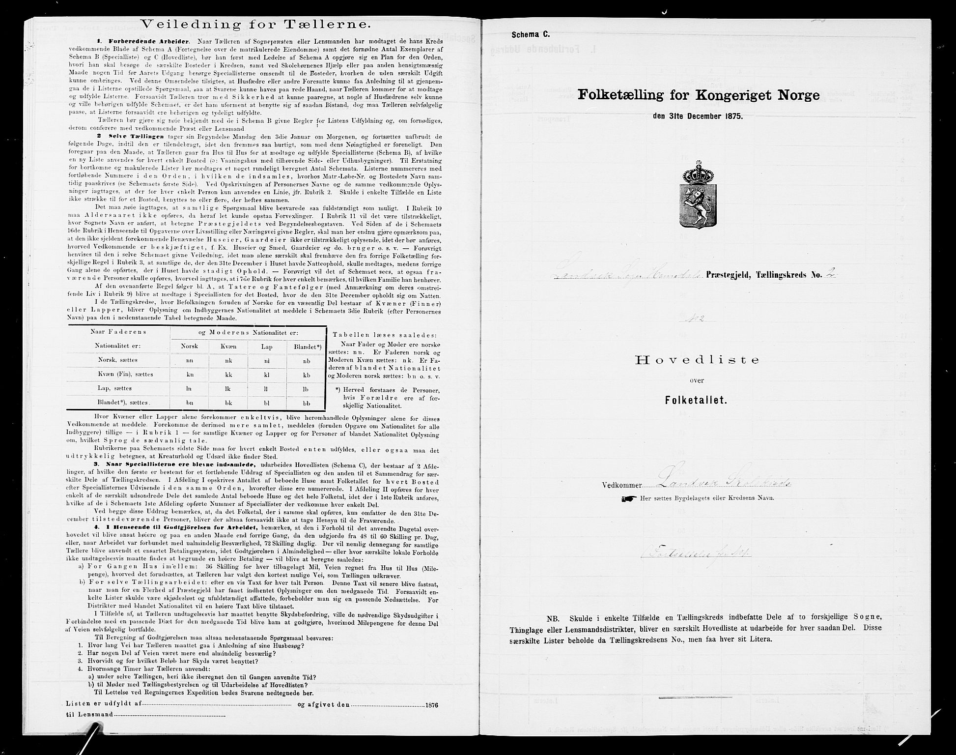 SAK, 1875 census for 0924P Homedal, 1875, p. 334