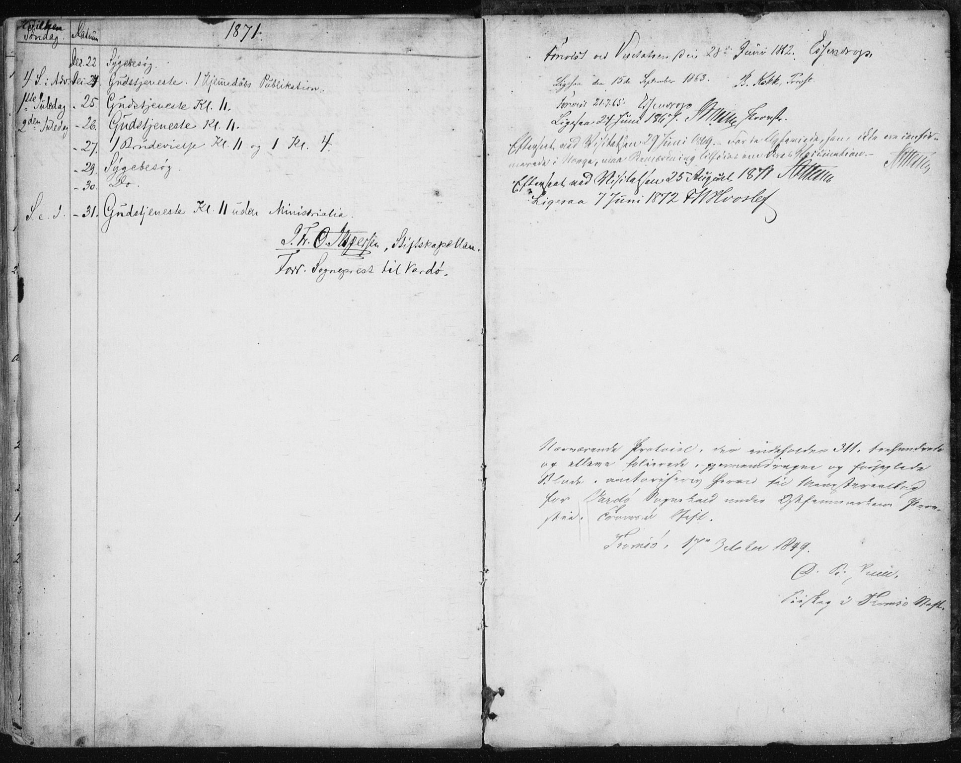 Vardø sokneprestkontor, SATØ/S-1332/H/Ha/L0004kirke: Parish register (official) no. 4, 1862-1871