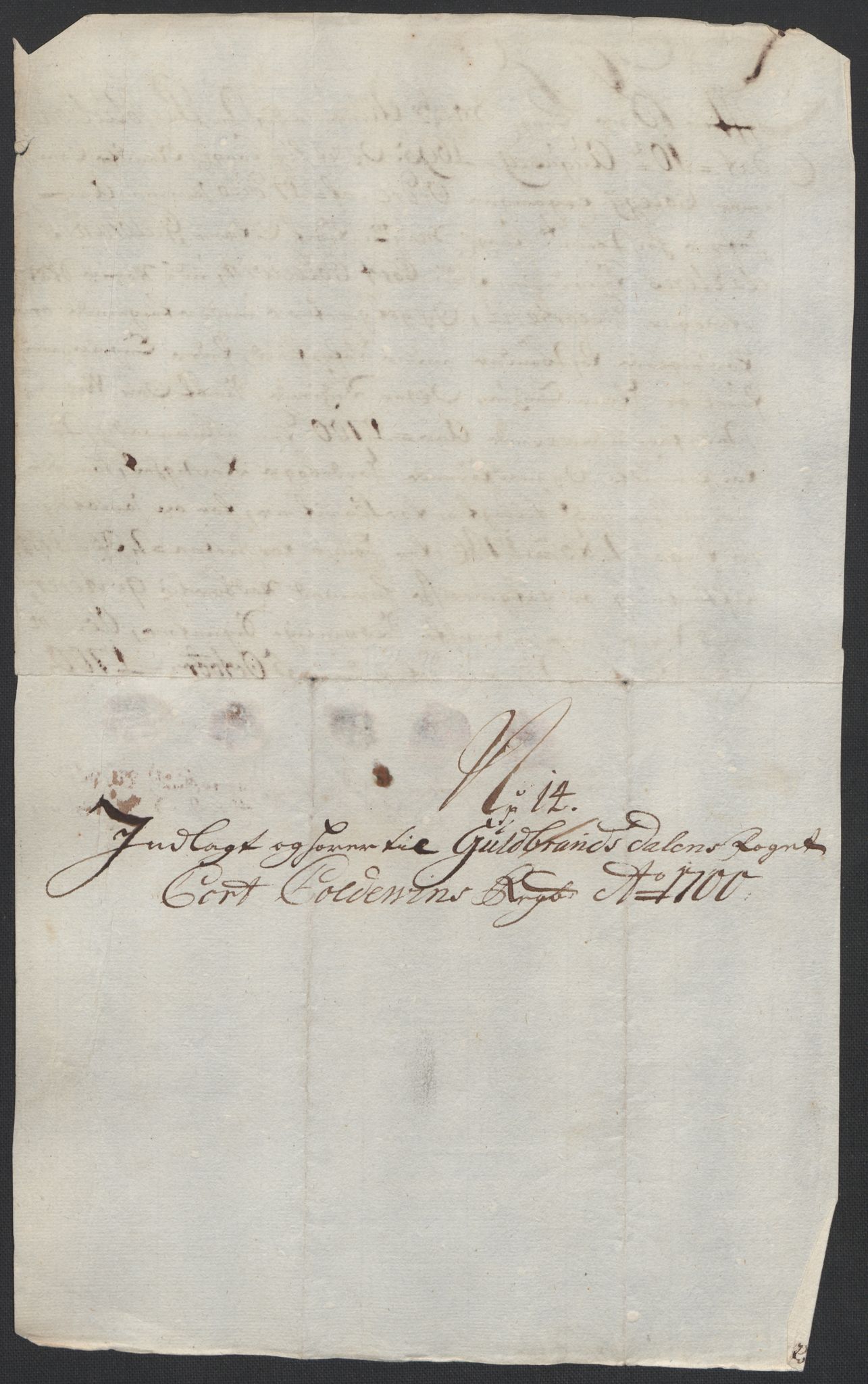 Rentekammeret inntil 1814, Reviderte regnskaper, Fogderegnskap, AV/RA-EA-4092/R17/L1173: Fogderegnskap Gudbrandsdal, 1700, p. 153