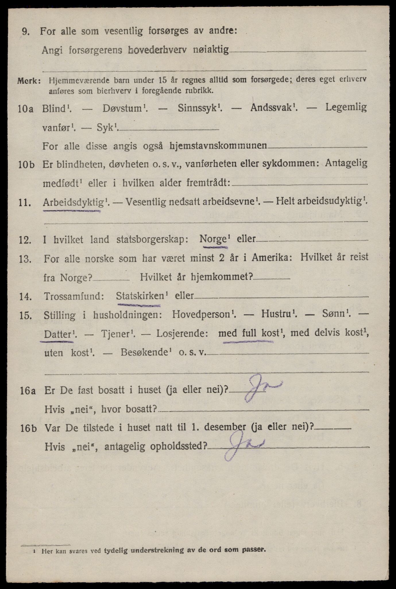 SAST, 1920 census for Skåre, 1920, p. 2695