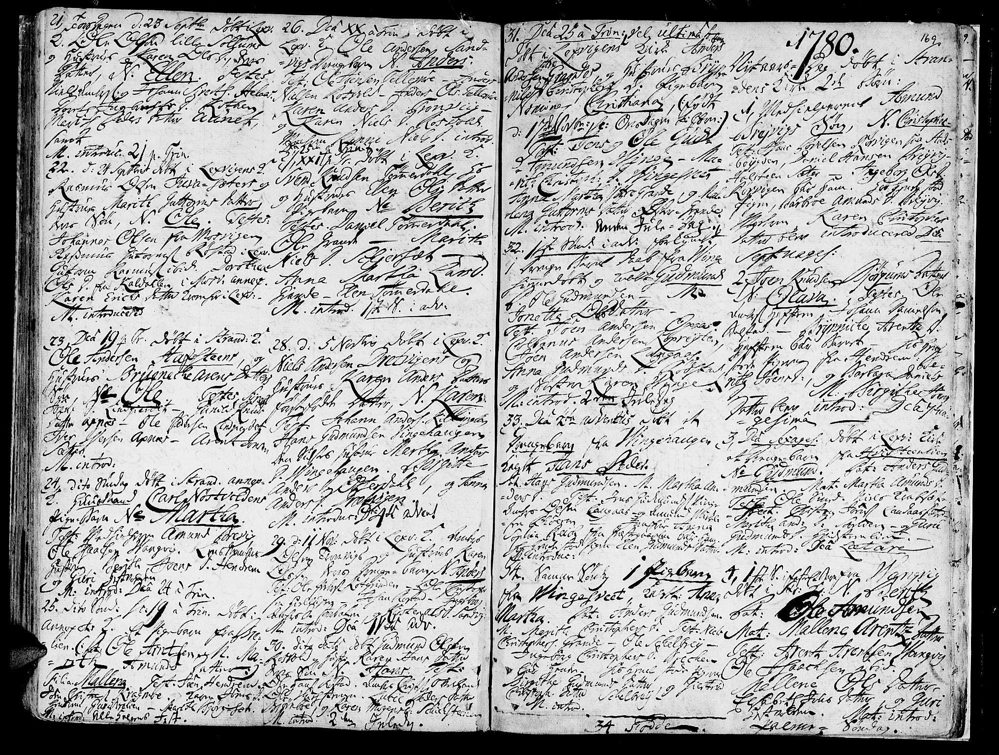 Ministerialprotokoller, klokkerbøker og fødselsregistre - Nord-Trøndelag, SAT/A-1458/701/L0003: Parish register (official) no. 701A03, 1751-1783, p. 169