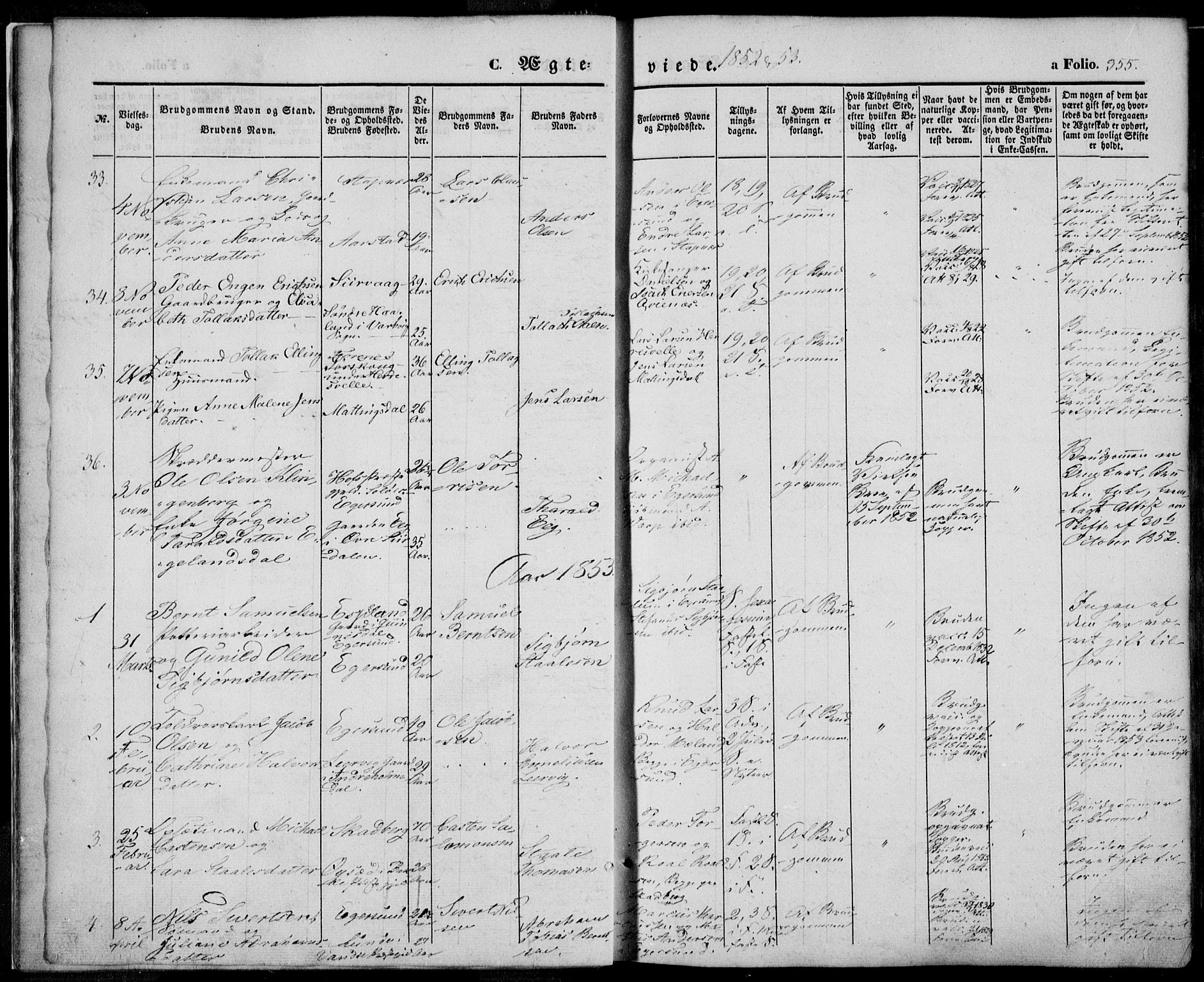 Eigersund sokneprestkontor, AV/SAST-A-101807/S08/L0013: Parish register (official) no. A 12.2, 1850-1865, p. 355