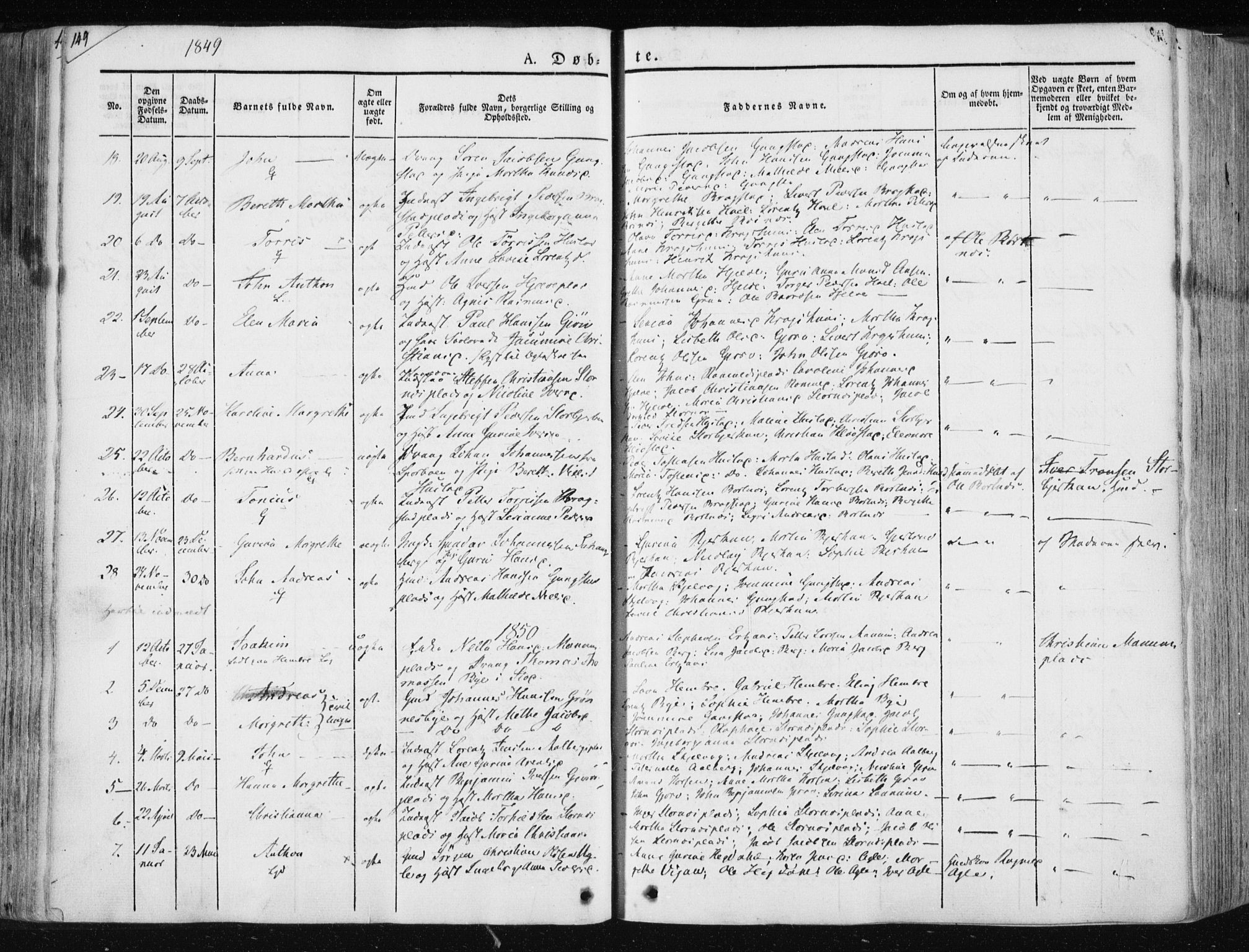 Ministerialprotokoller, klokkerbøker og fødselsregistre - Nord-Trøndelag, SAT/A-1458/730/L0280: Parish register (official) no. 730A07 /3, 1840-1854, p. 149