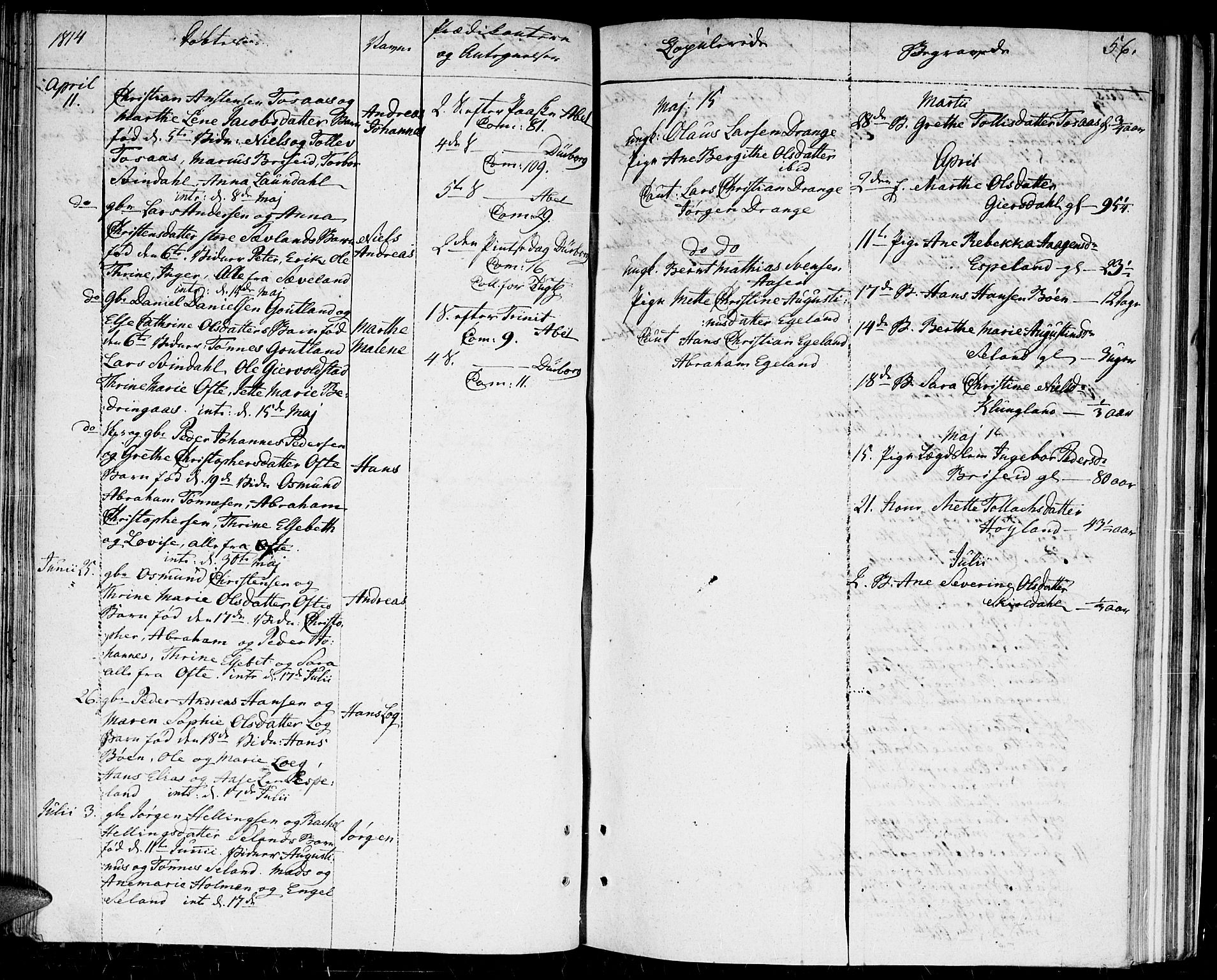 Herad sokneprestkontor, AV/SAK-1111-0018/F/Fa/Faa/L0002: Parish register (official) no. A 2, 1800-1815, p. 56