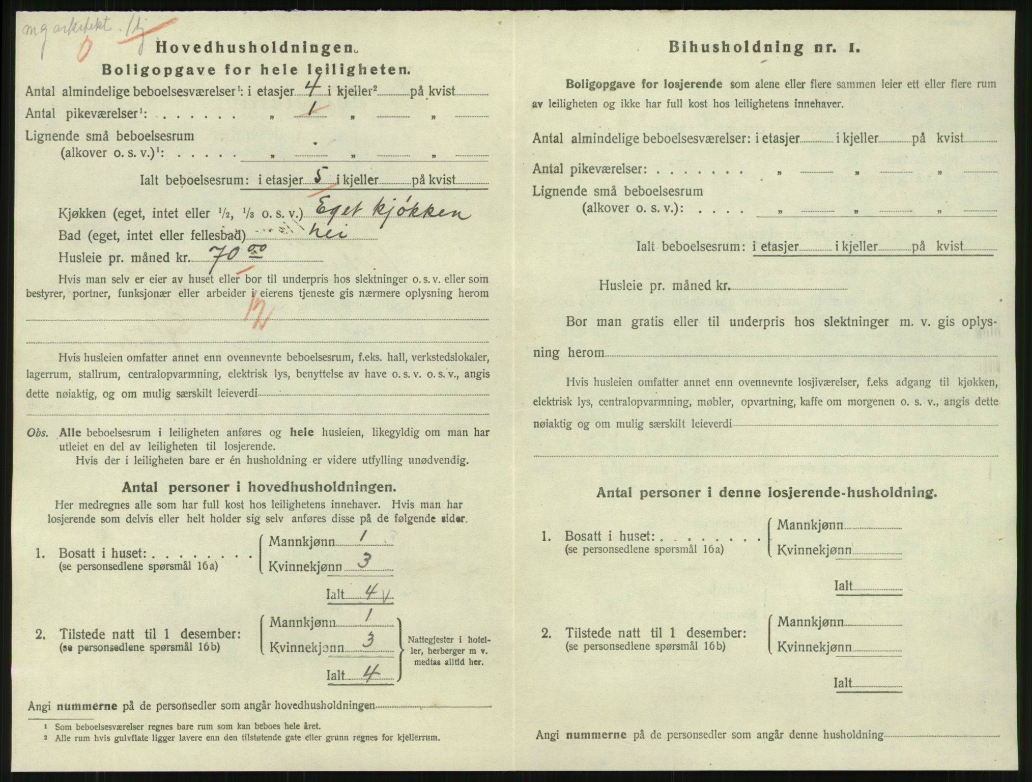 SAT, 1920 census for Namsos, 1920, p. 1582