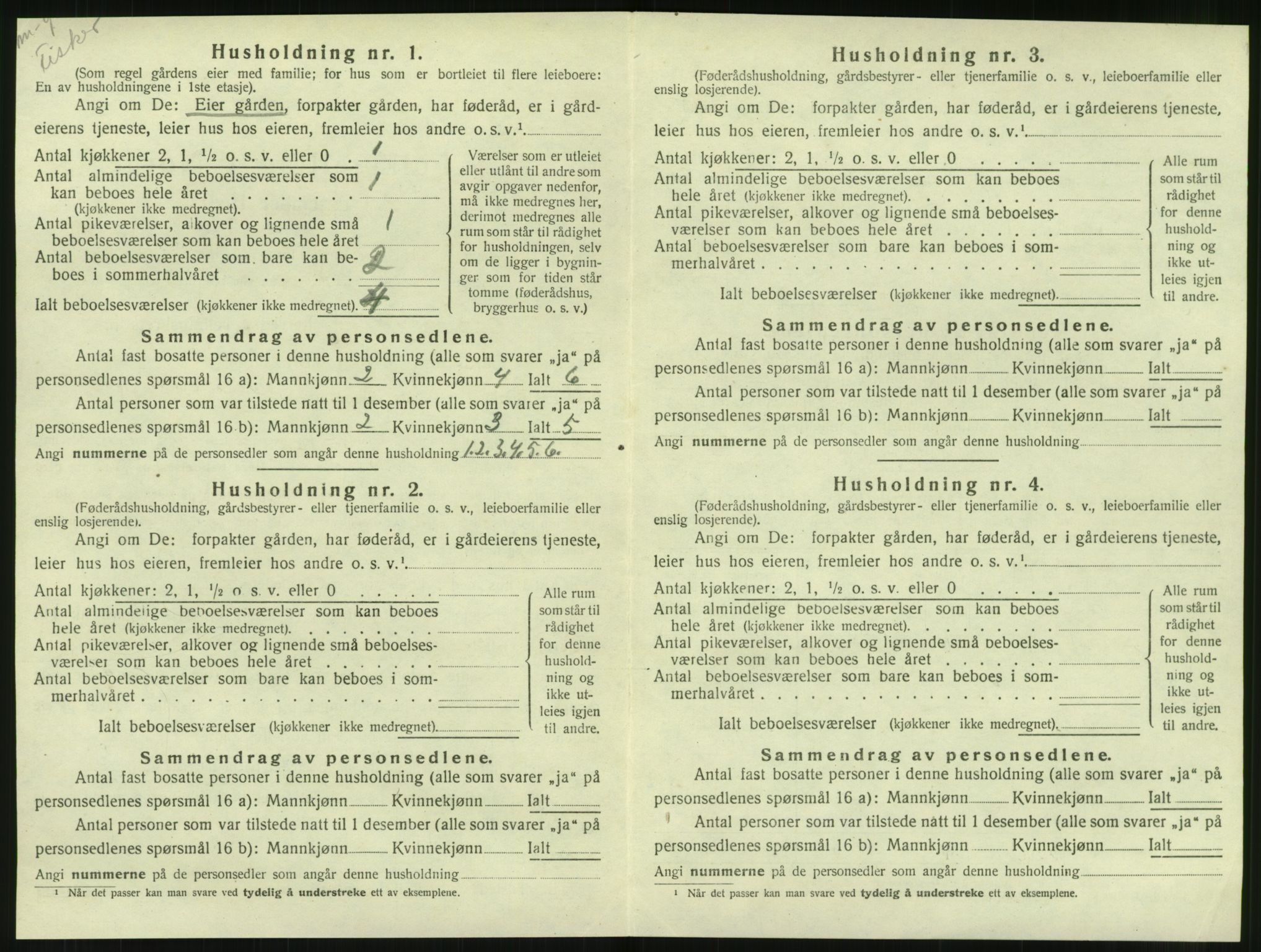 SAT, 1920 census for Leirfjord, 1920, p. 136