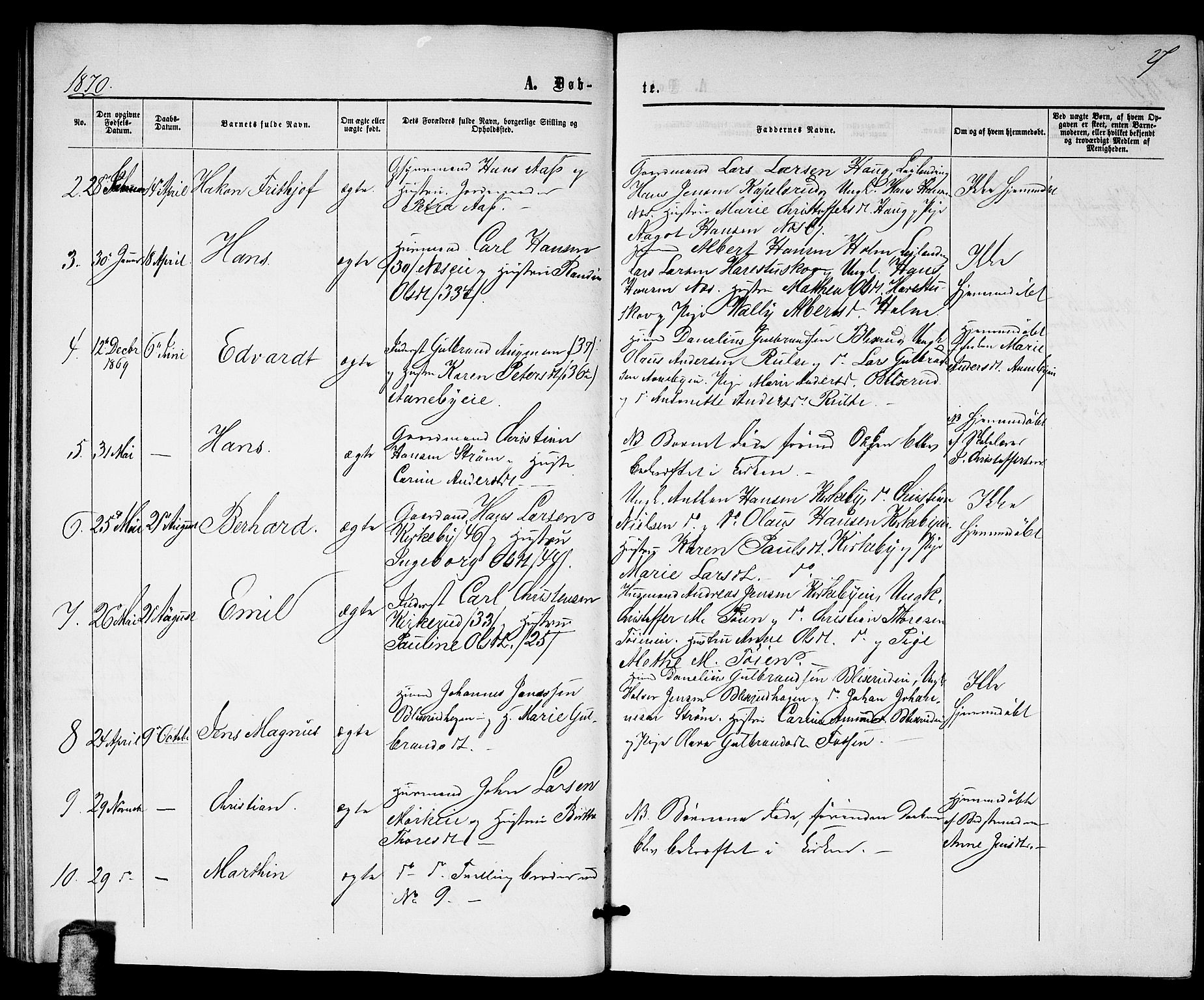 Nittedal prestekontor Kirkebøker, SAO/A-10365a/G/Gb/L0001: Parish register (copy) no. II 1, 1859-1878, p. 27