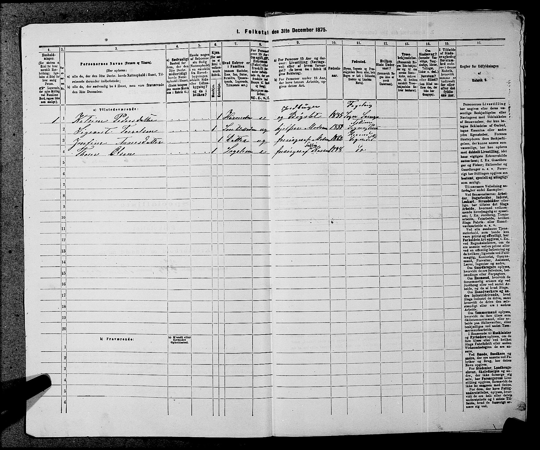 RA, 1875 census for 0123P Spydeberg, 1875, p. 867